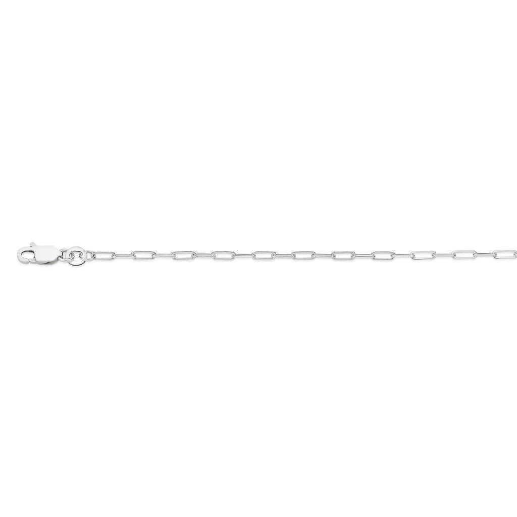 Silver 60 gauge paperclip bracelet 19cm