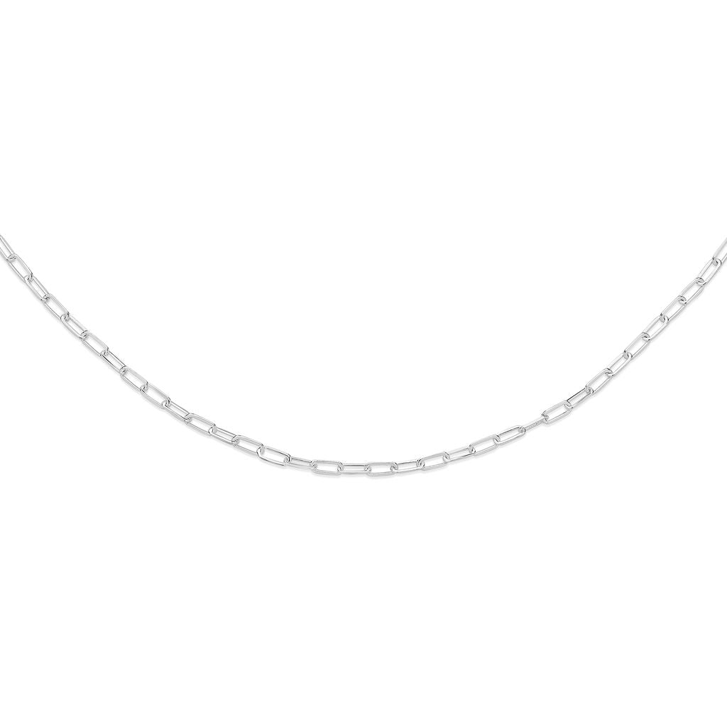 Silver 60 gauge paperclip chain 40cm