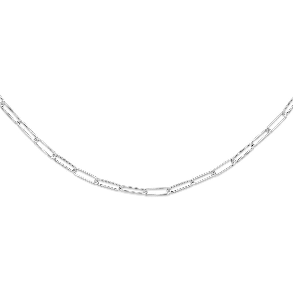 Sterling silver 75 gauge paperclip chain 55cm