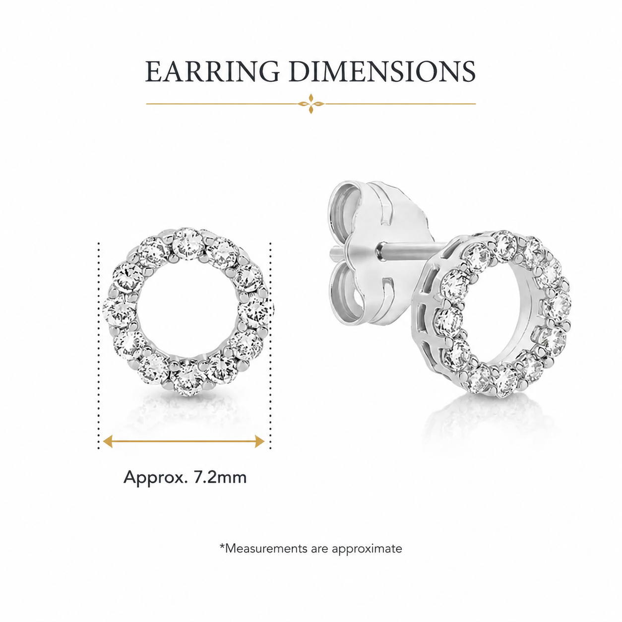 9ct White Gold 0.25ct Lab Grown Diamond Circle Studs