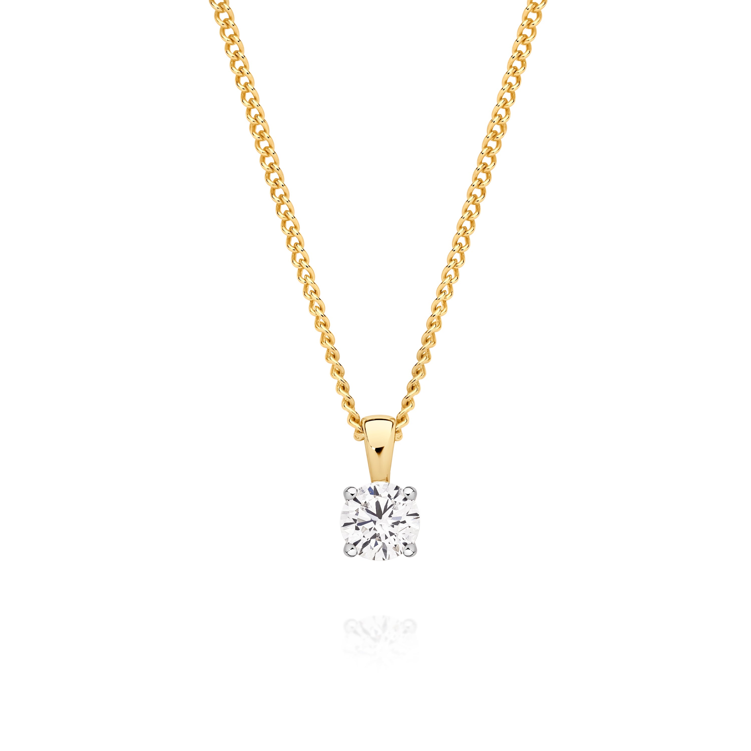 9ct Yellow Gold 0.50ct Lab Grown Diamond Pendant