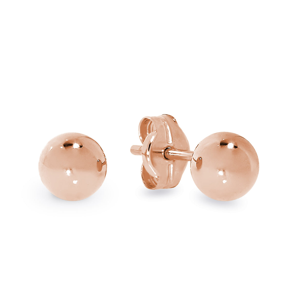9ct rose gold 4mm ball stud earrings