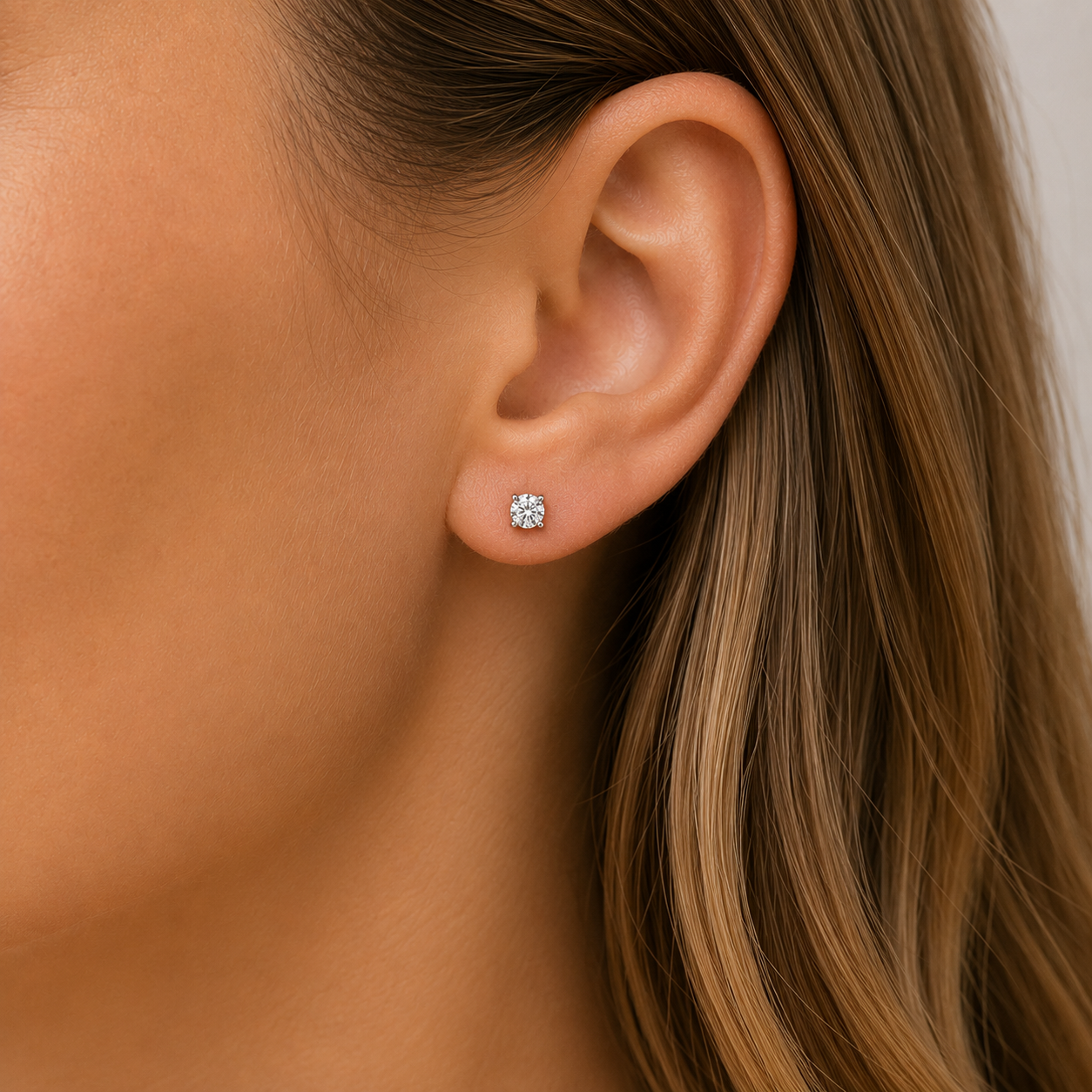 9ct white gold 0.50ct lab grown diamond studs