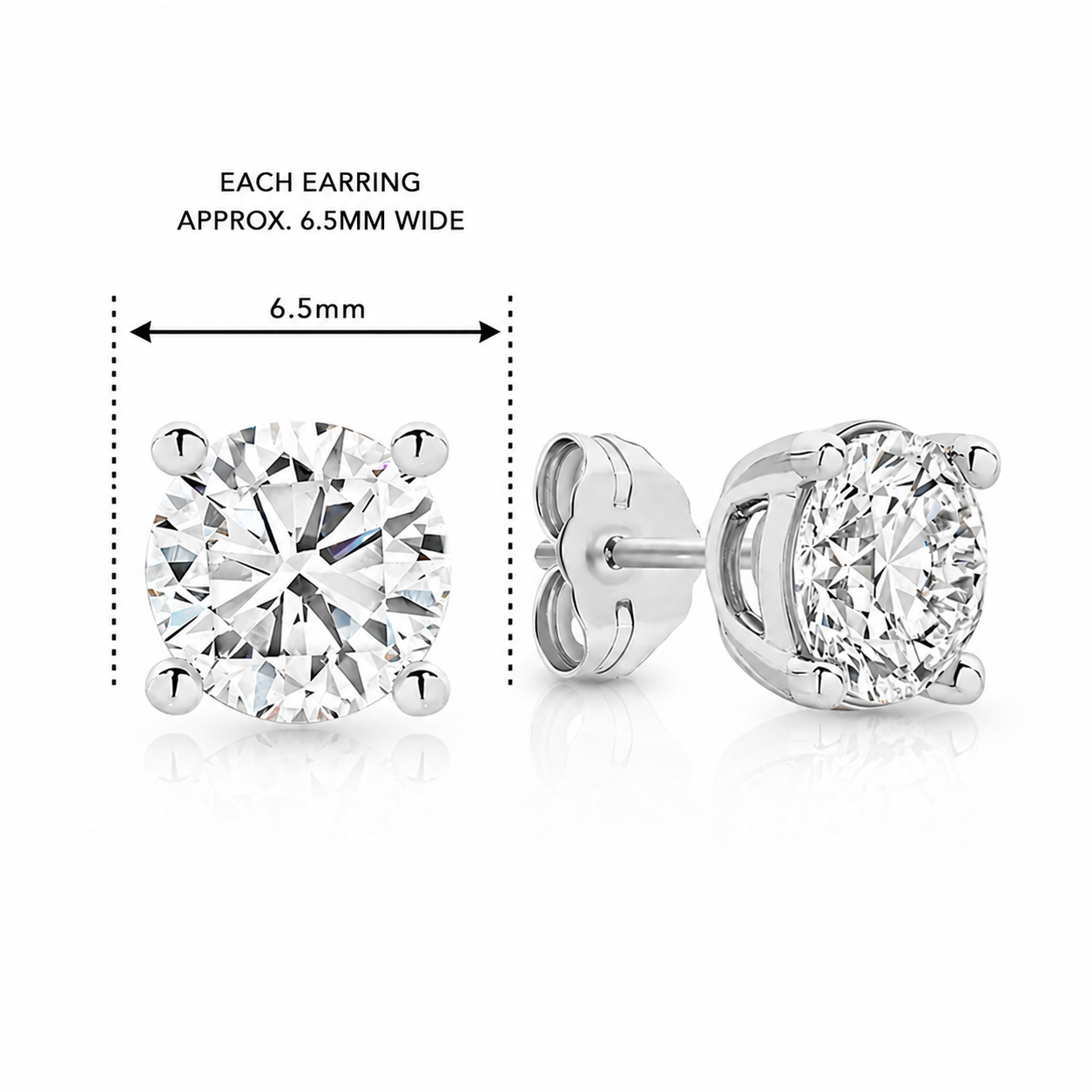9ct white gold 2.00ct lab grown diamond studs
