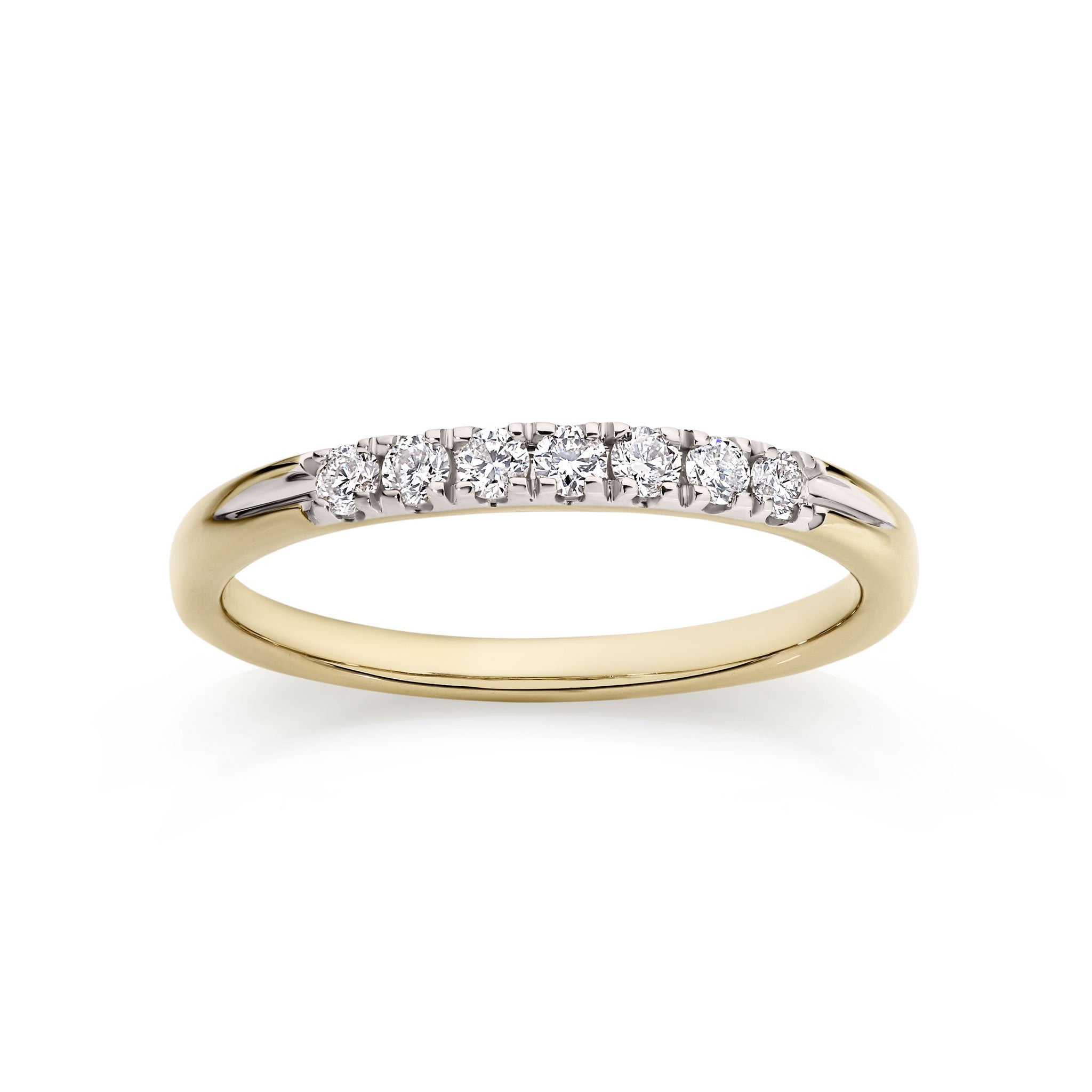 9ct yellow gold 0.25ct diamond ring