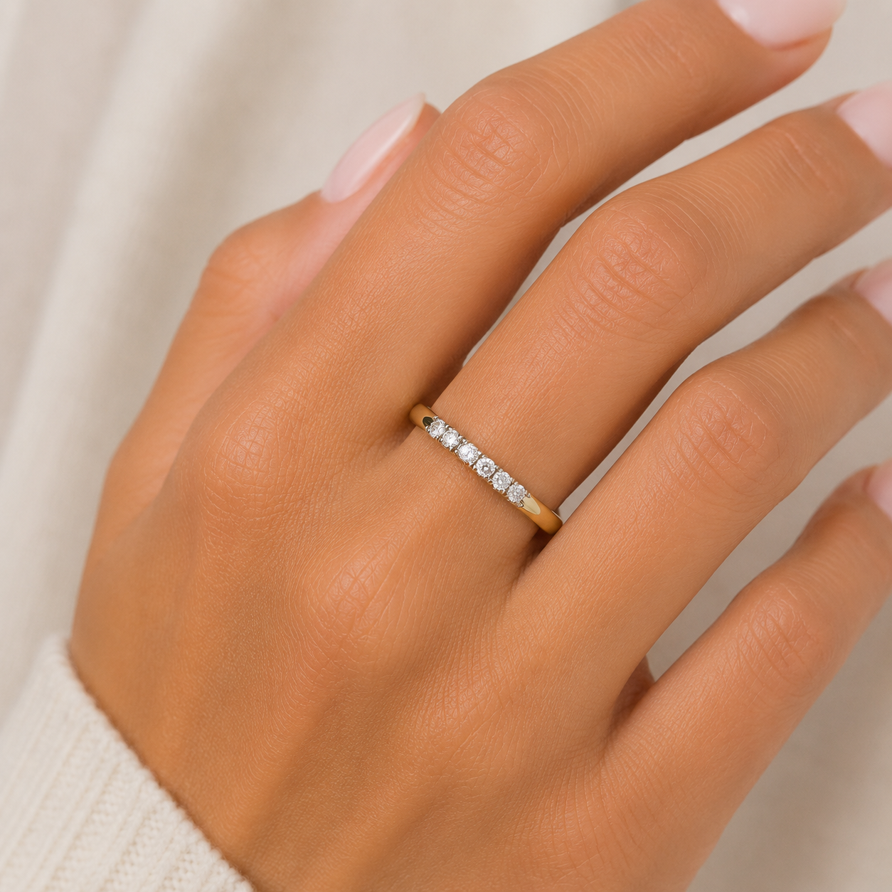 9ct yellow gold 0.25ct diamond ring