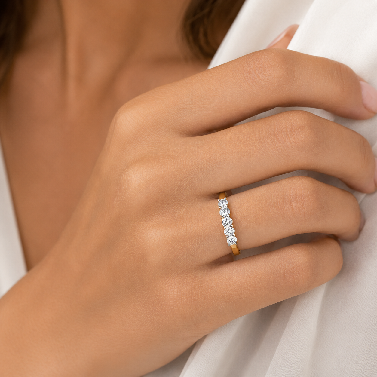 9ct yellow gold 1.00ct lab grown diamond ring