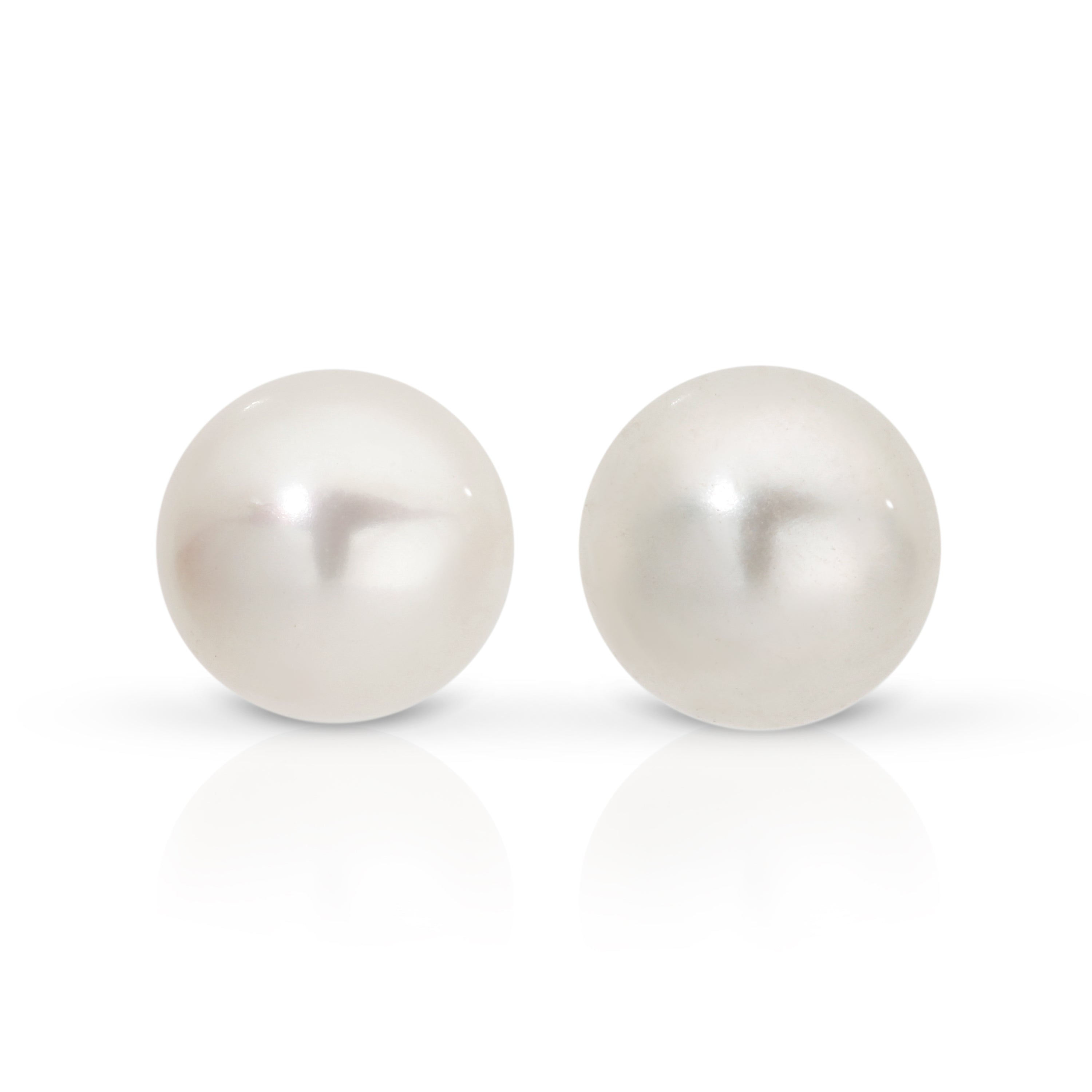 9ct yellow gold 8mm pearl stud earrings