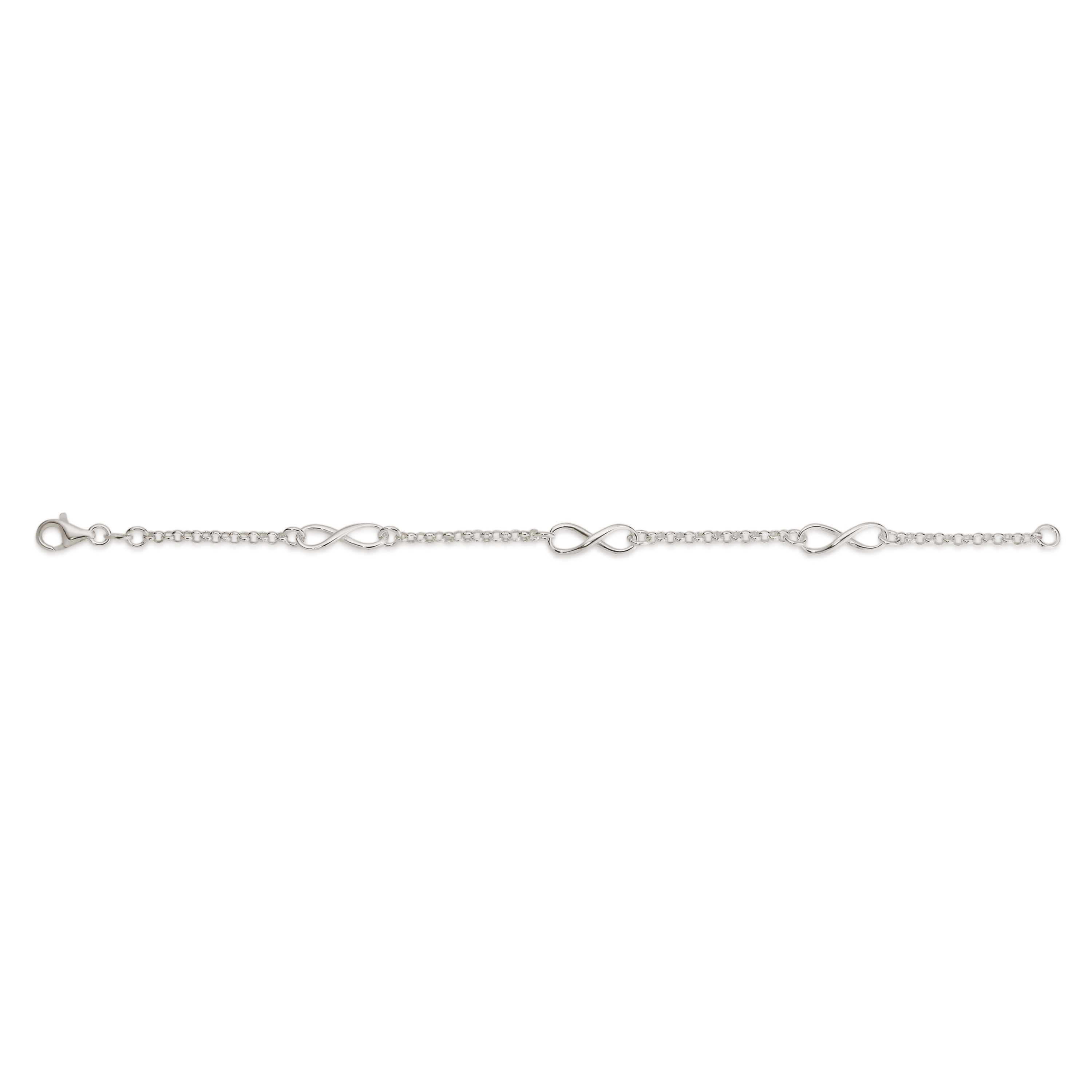 Silver belcher infinity Bracelet