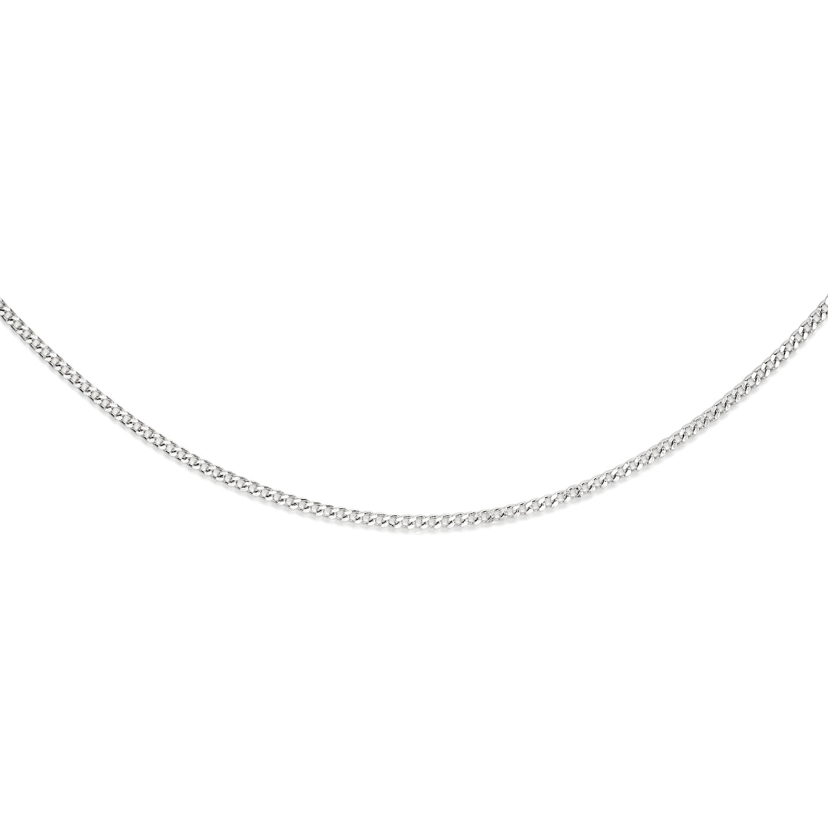Sterling silver 30 gauge curb chain 40cm