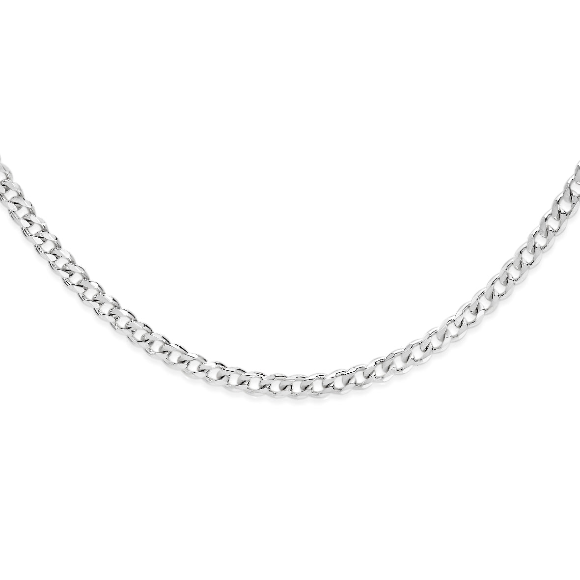Sterling silver 80 gauge curb chain 55cm