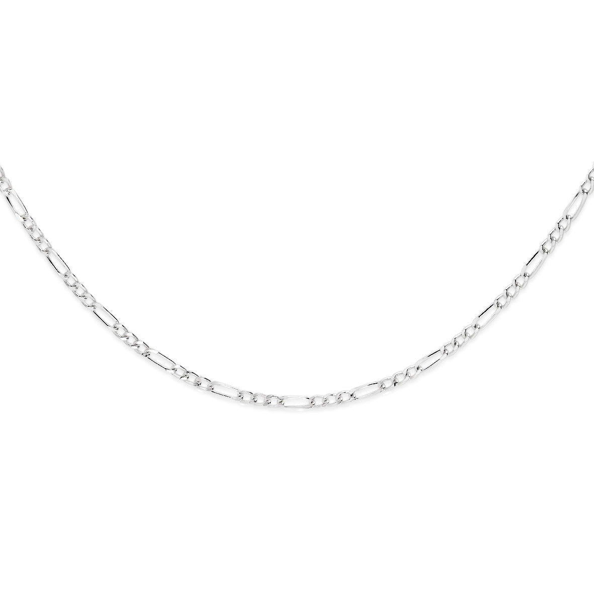 Sterling silver 40 gauge figaro 1:3 chain 45cm