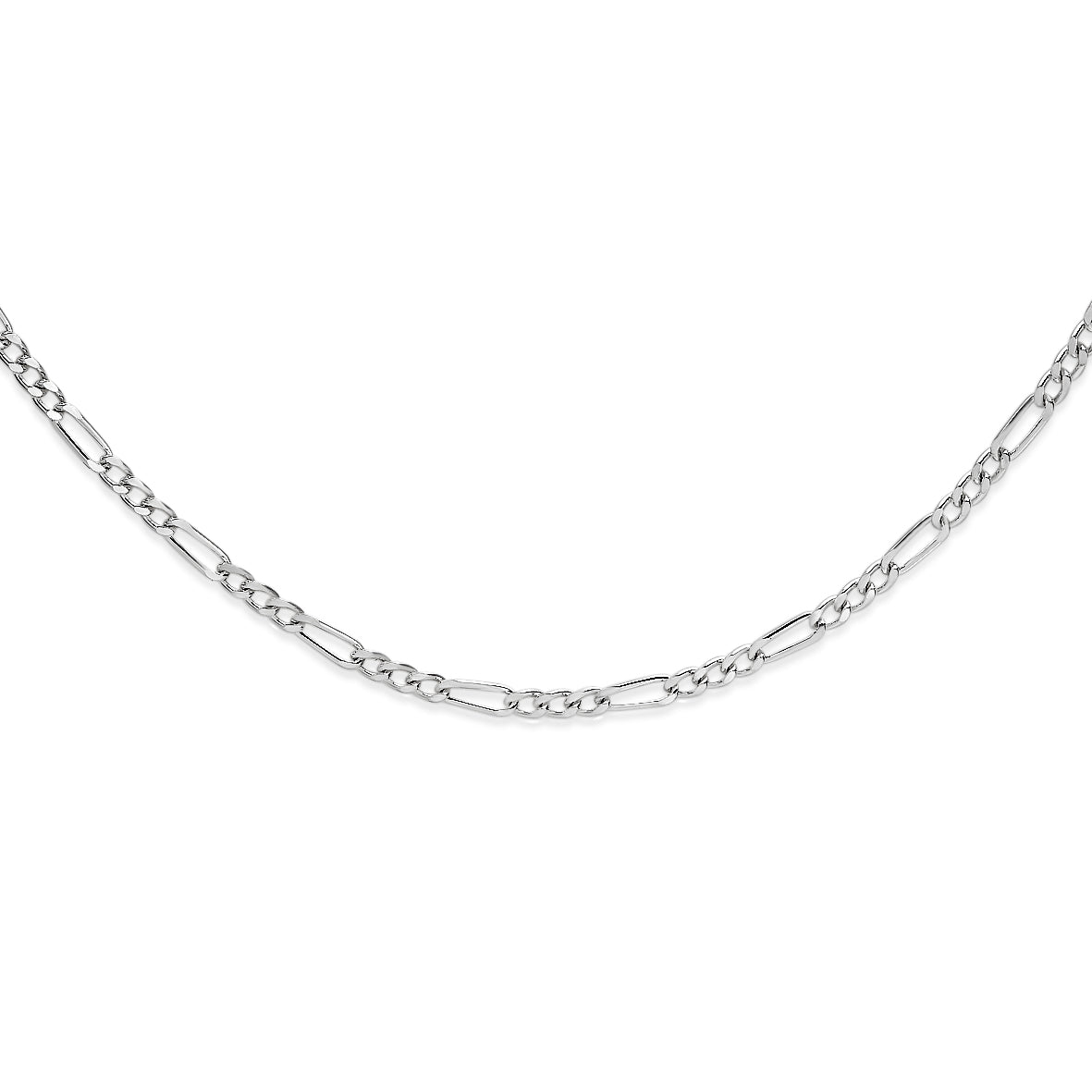 Sterling silver 50 gauge figaro 1:3 chain 45cm