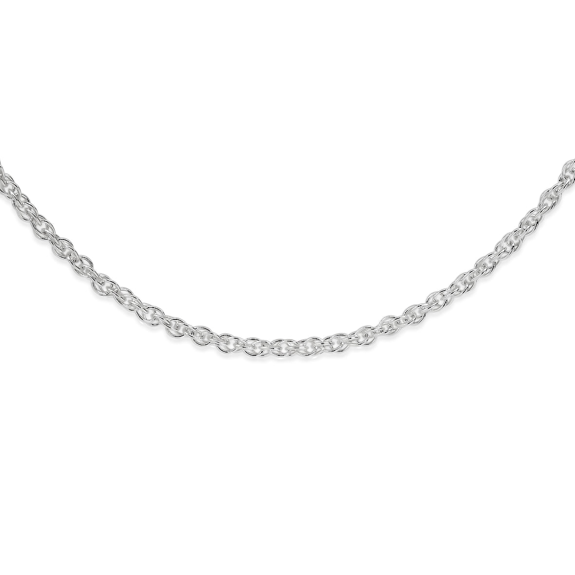 Sterling silver 35 gauge double cable chain 45cm