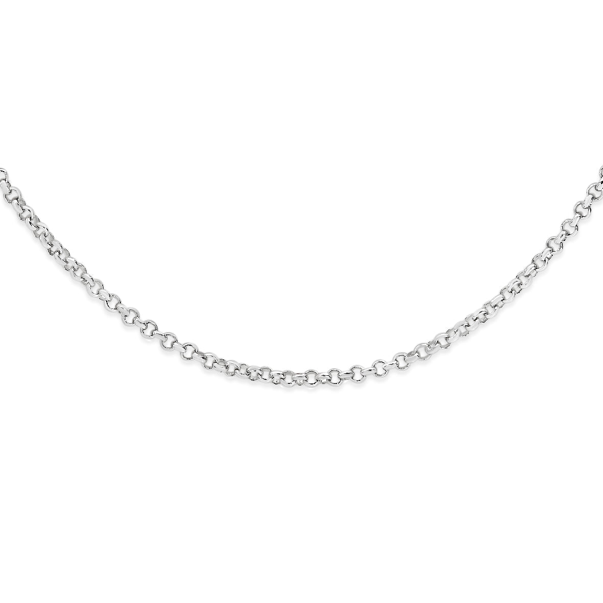 Sterling silver 30 gauge belcher chain 45cm