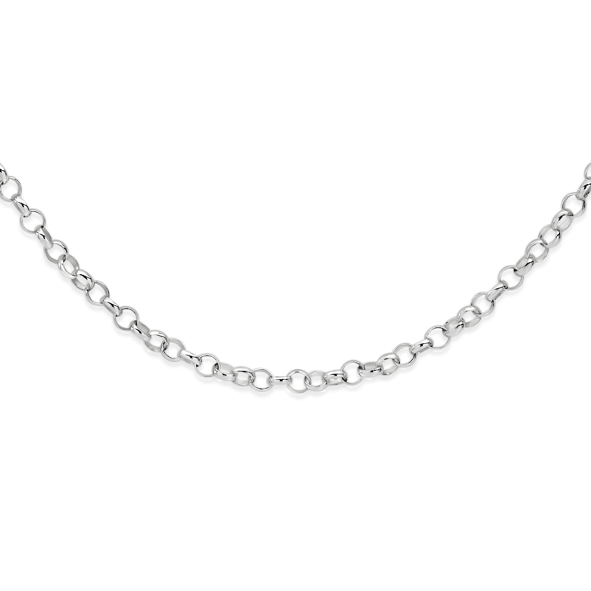 Sterling silver 50 gauge belcher chain 55cm