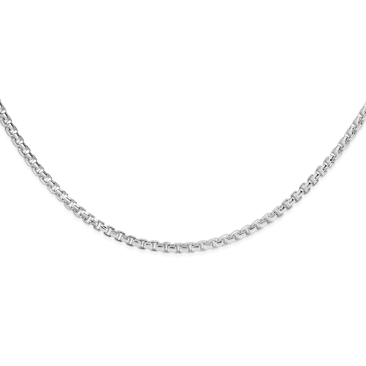 Sterling silver venetian box chain 70cm