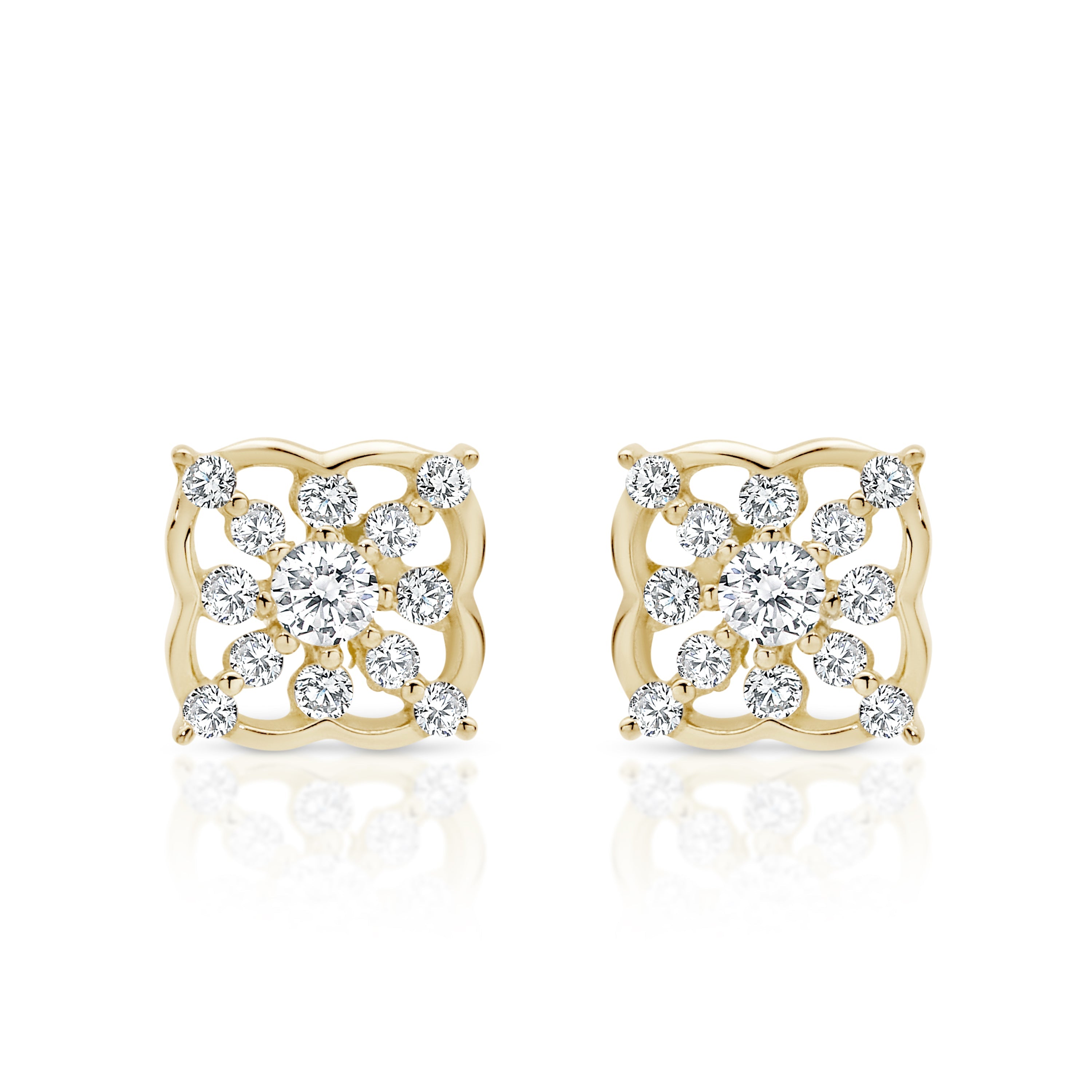 9ct gold vintage studs