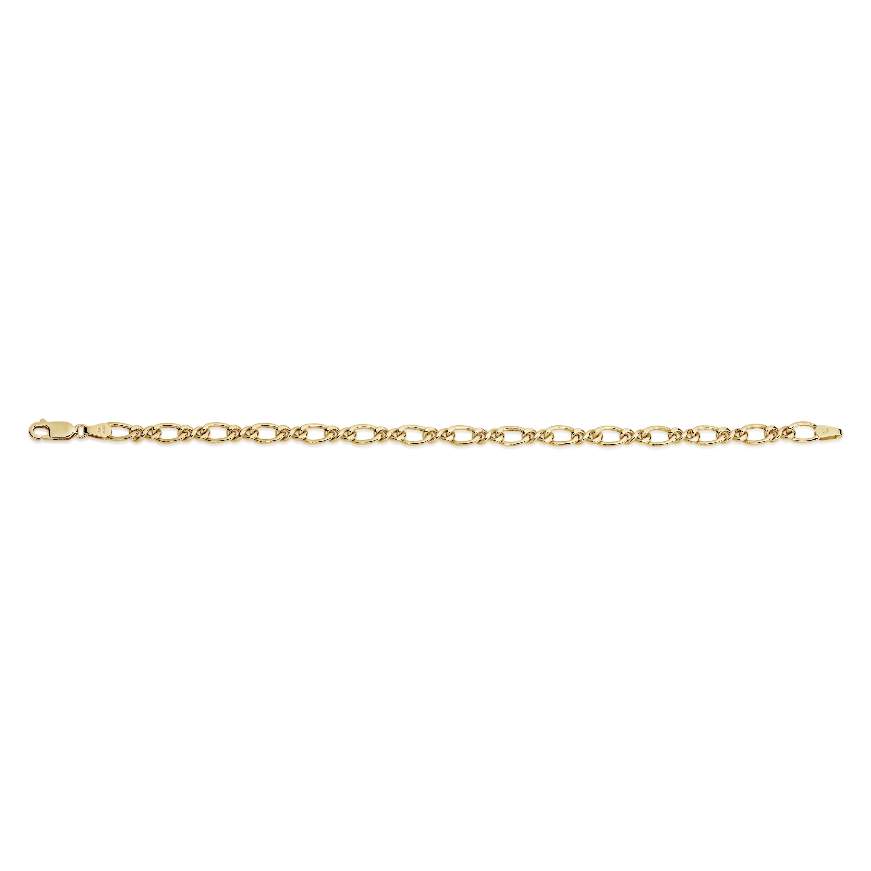 9ct yellow gold infinity link bracelet