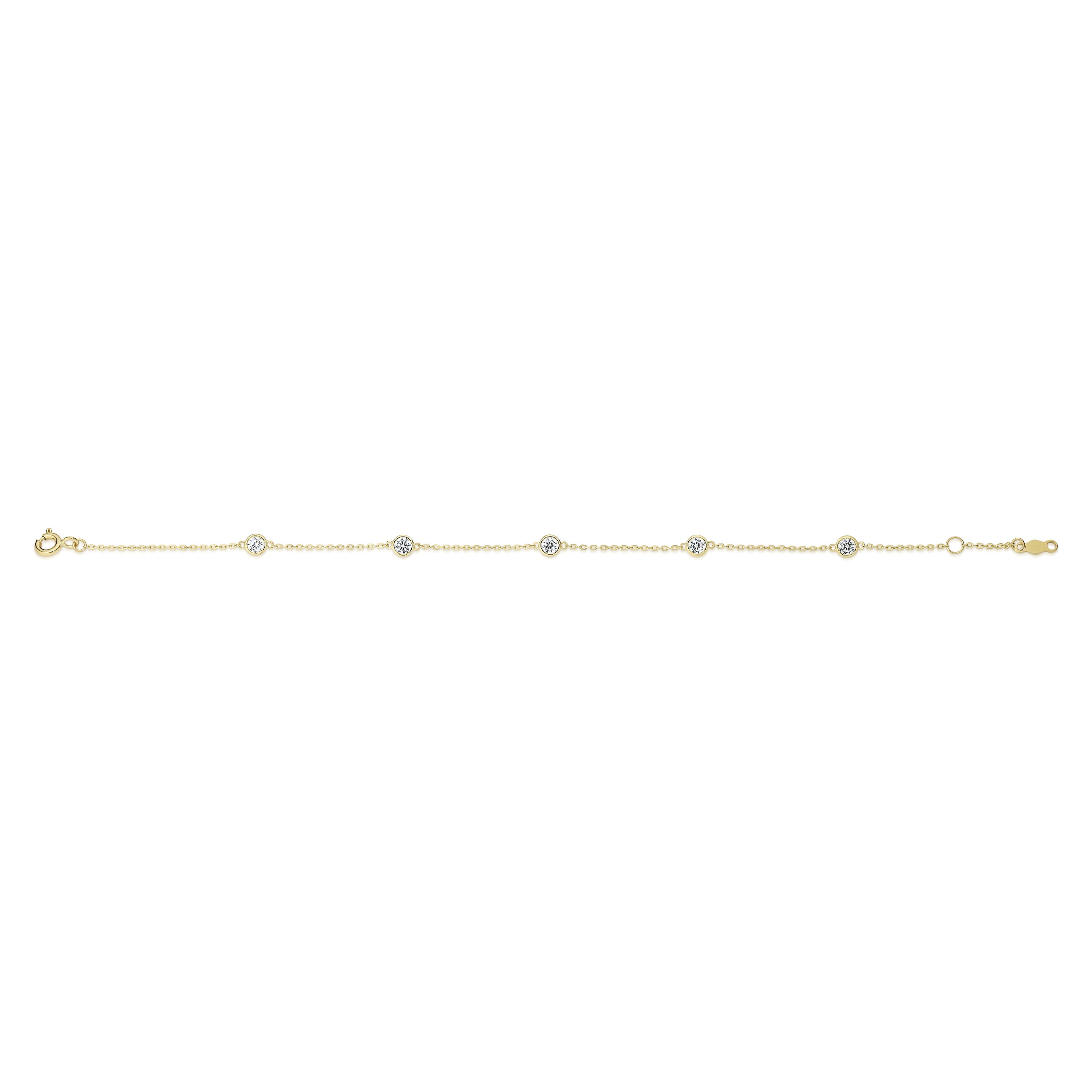 9ct gold cubic zirconia bracelet