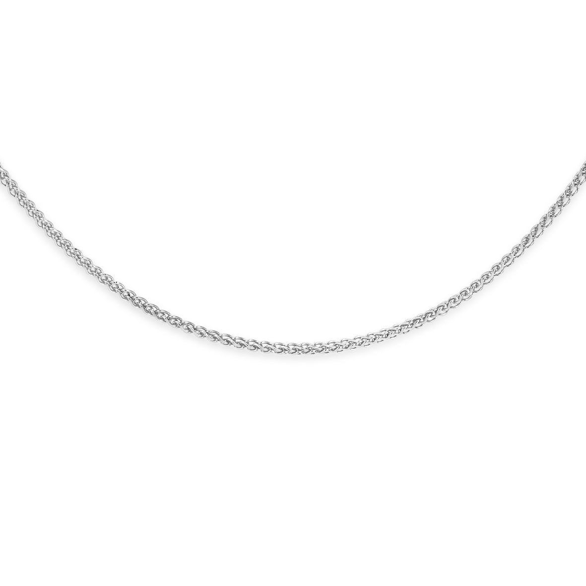 9ct white gold 30 gauge wheat chain 51cm
