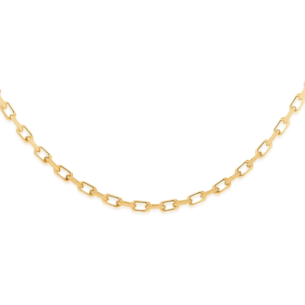 9ct gold 70 gauge oval belcher diamond cut chain 56cm