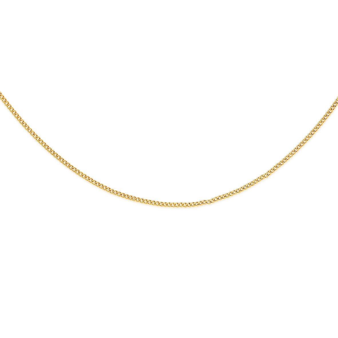 9ct gold 25 gague curb chain 41cm