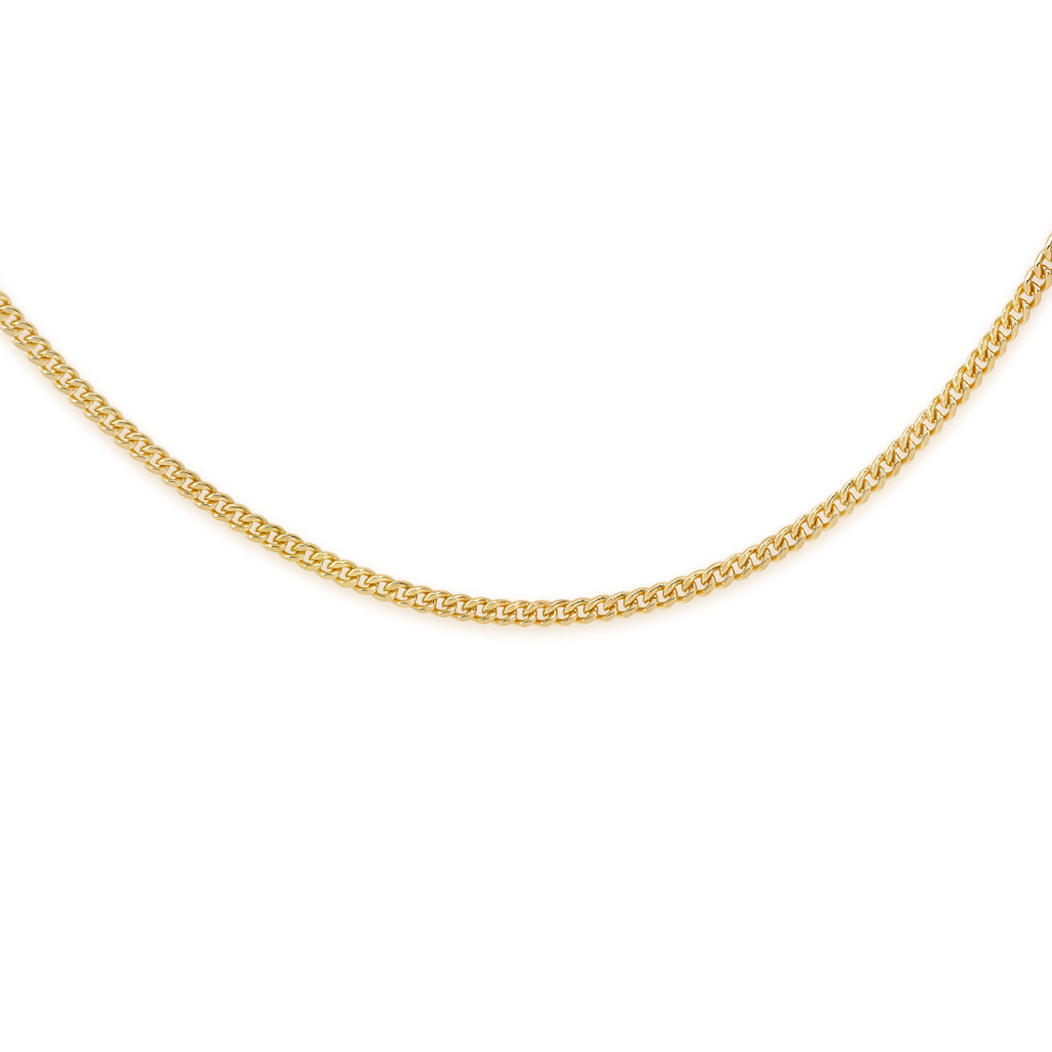 9ct gold 34 gauge curb chain 46cm