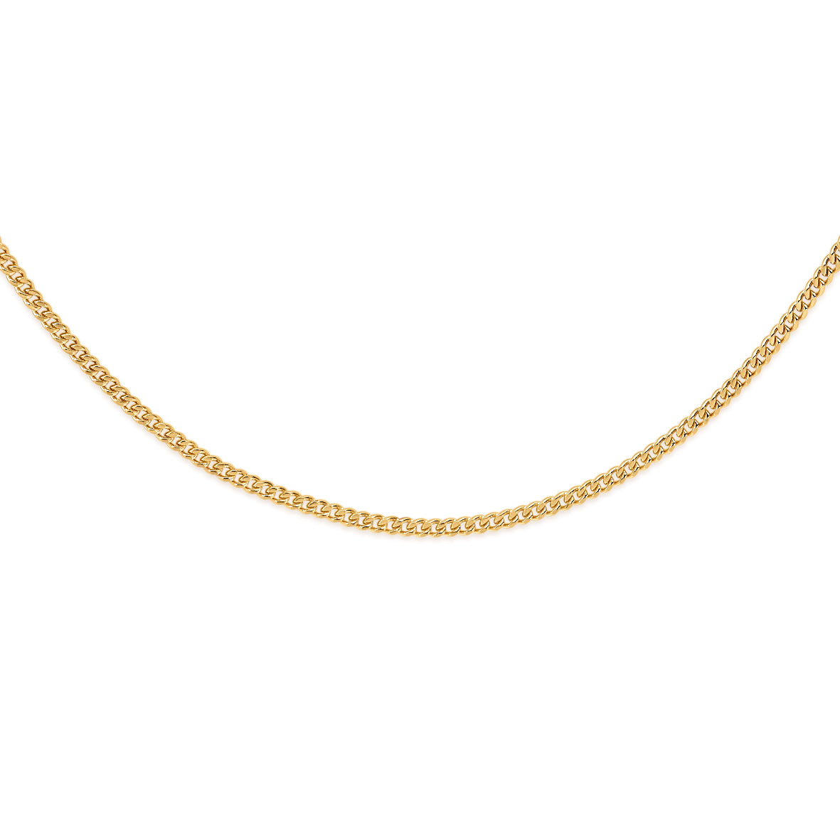 9ct gold 40 gauge curb chain 46cm