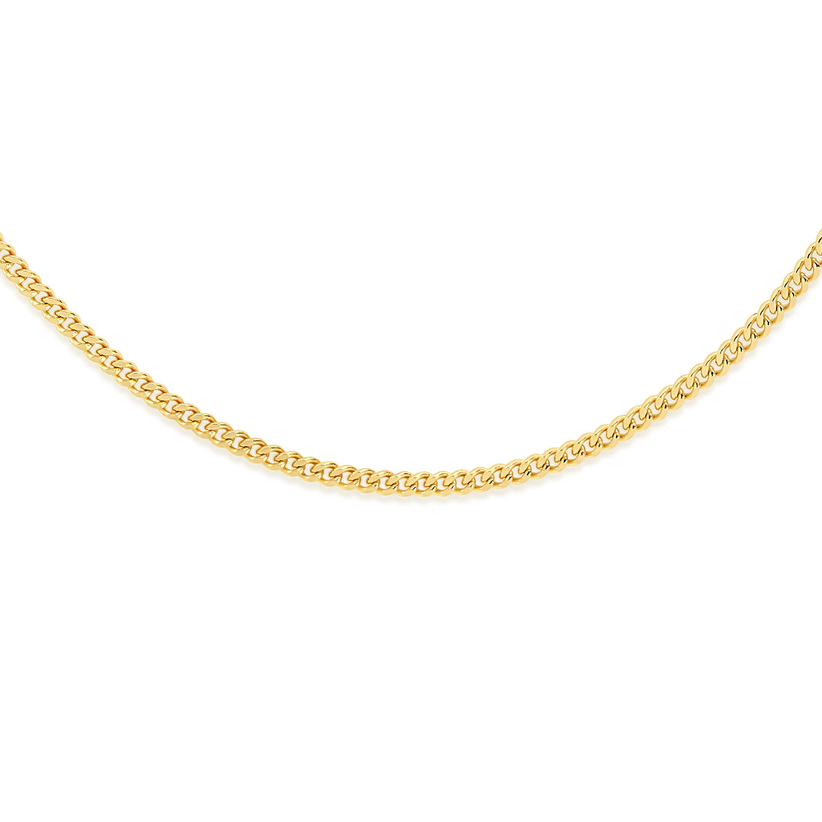 9ct gold 50 gauge curb chain 46cm