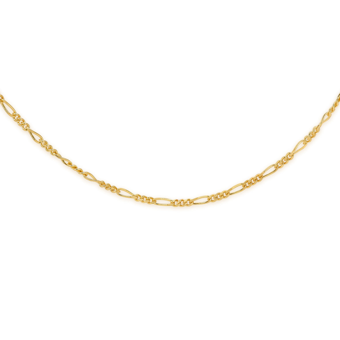 9ct gold 40 gauge figaro 1:3 chain 56cm