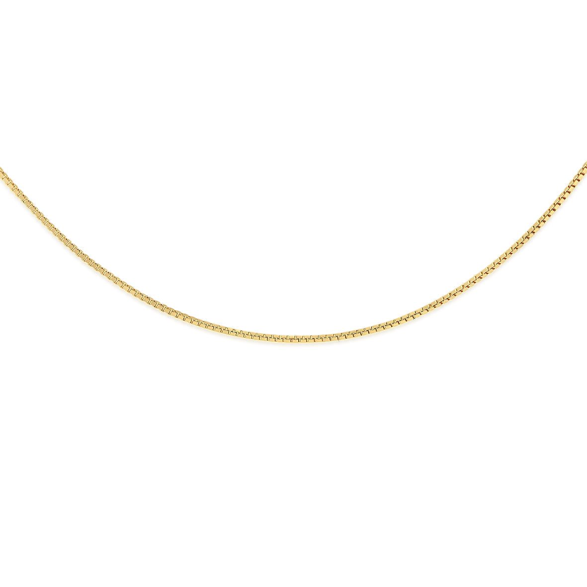 9ct gold box chain 46cm