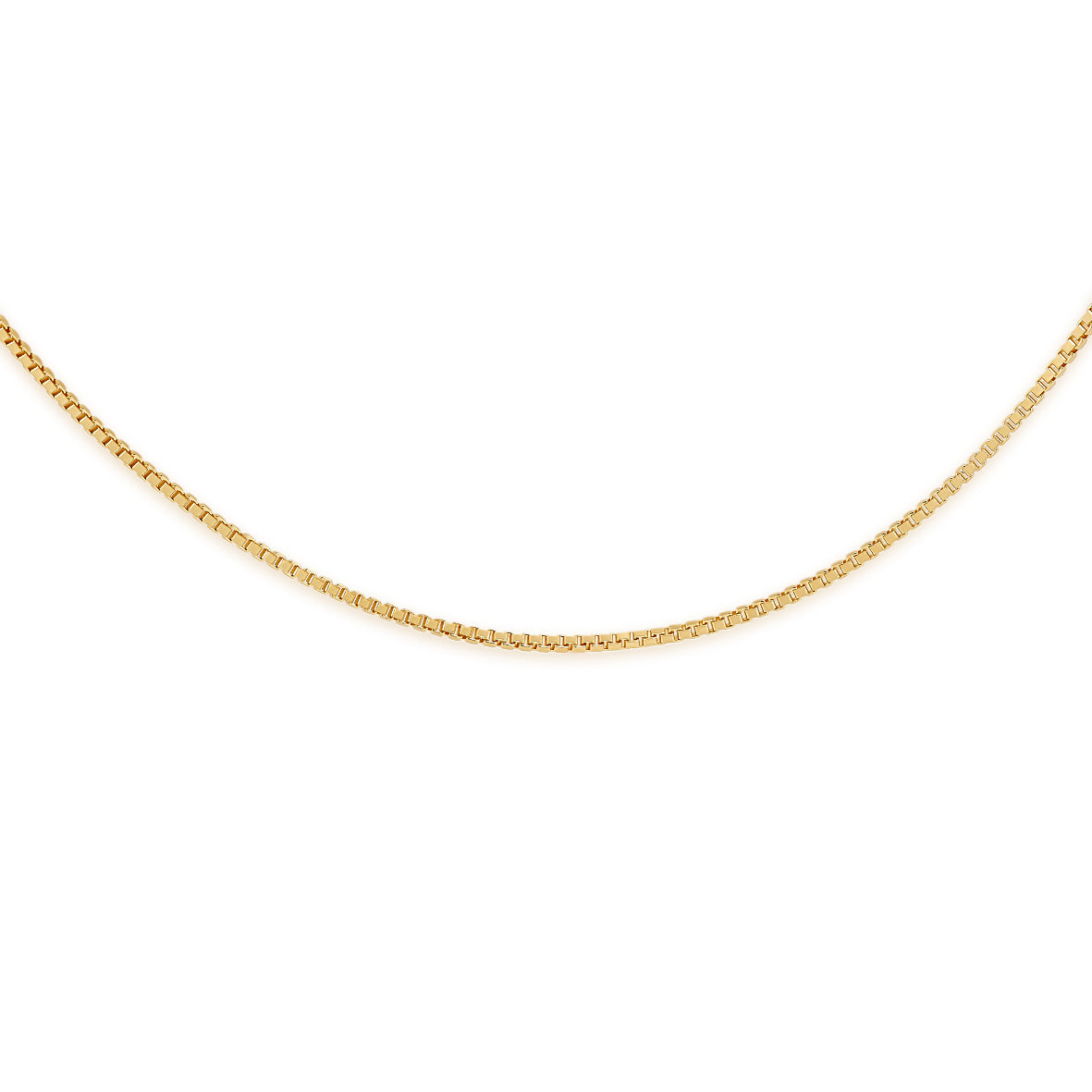 9ct gold 15 gauge box chain 51cm