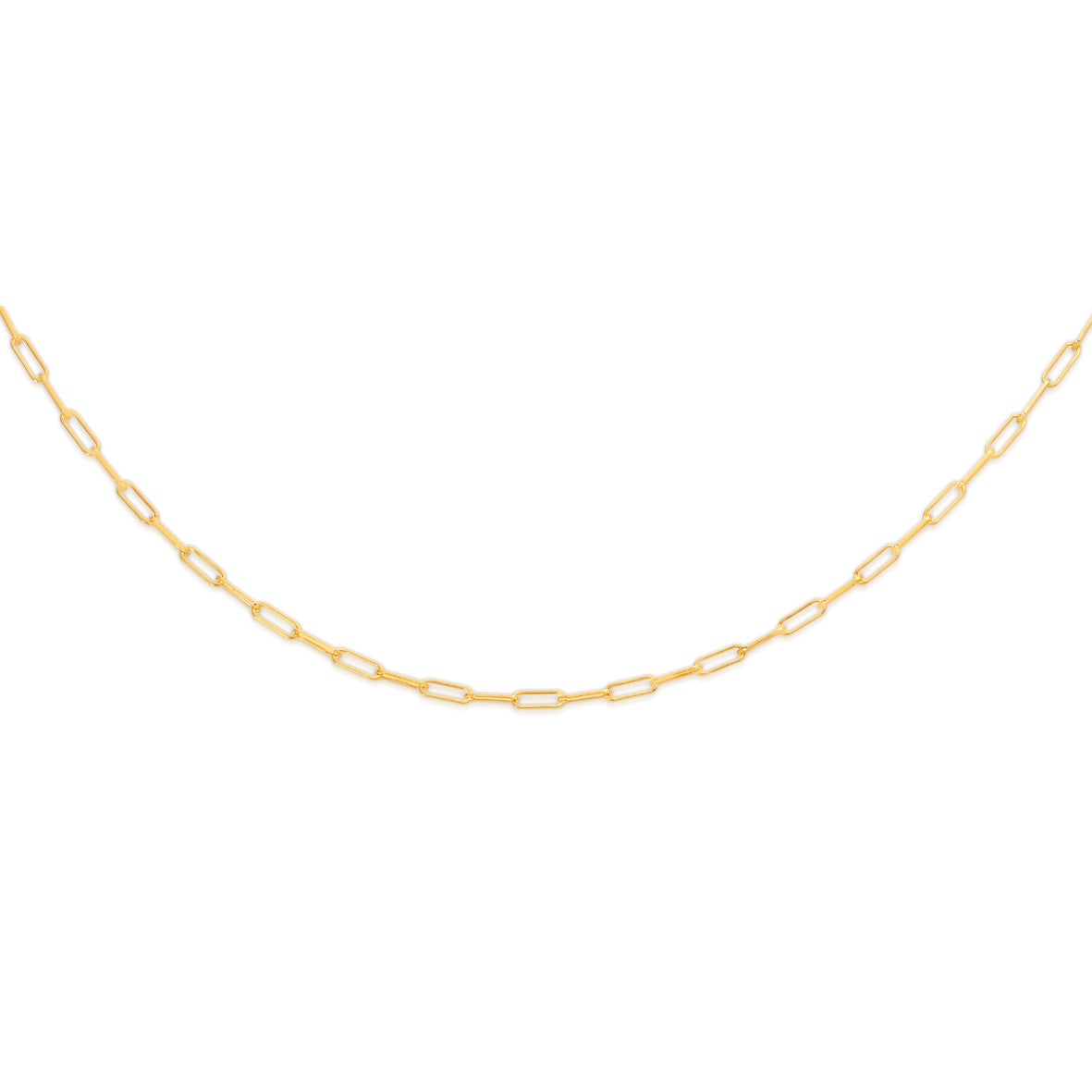 9ct gold 45 gauge paperclip chain 46cm