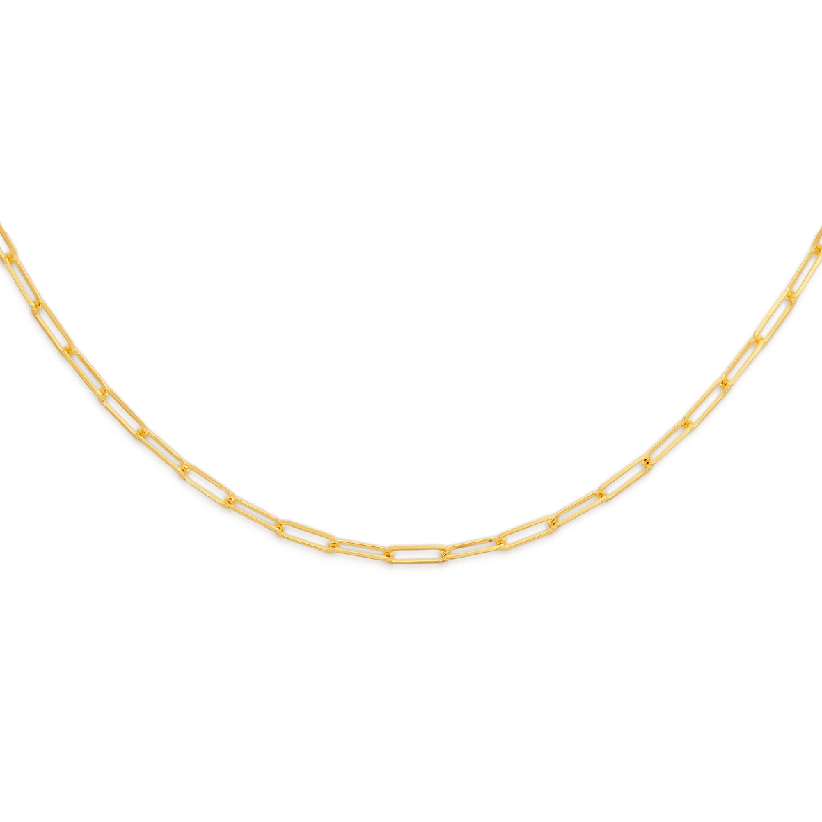 9ct gold 70 gauge paperclip chain 51cm