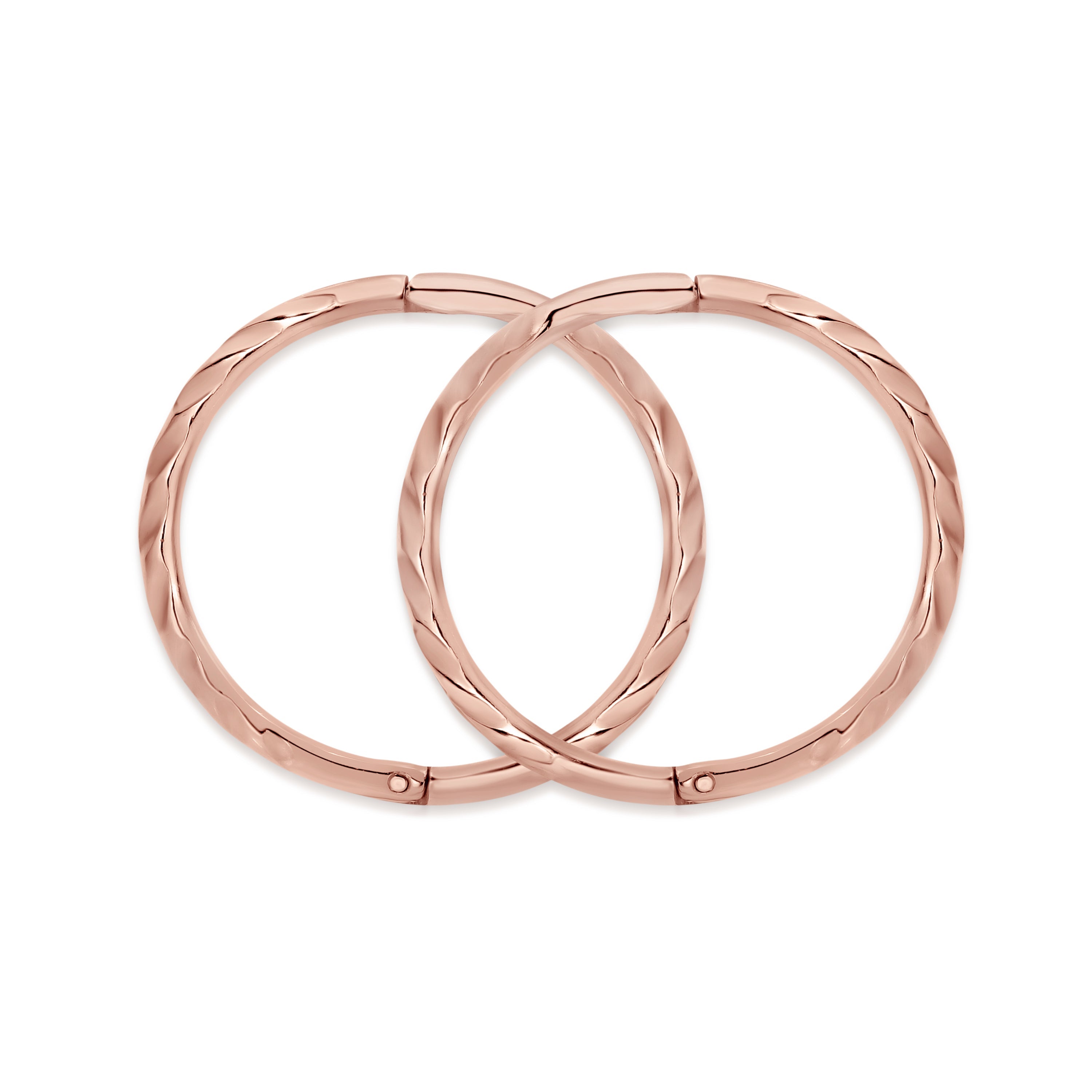 9ct rose gold medium twist gold sleepers