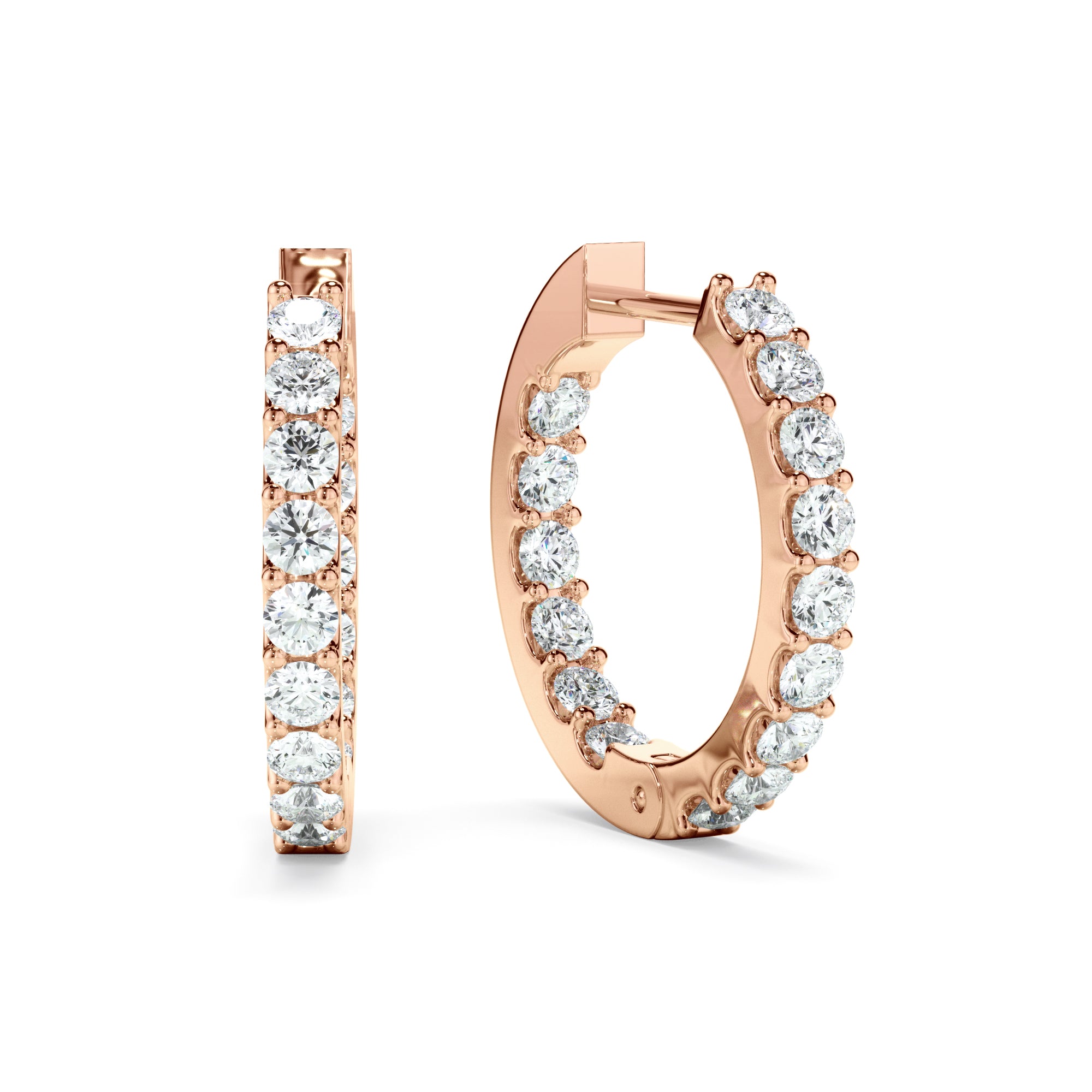 18k Gold 1.0ct LAB Diamond Huggies