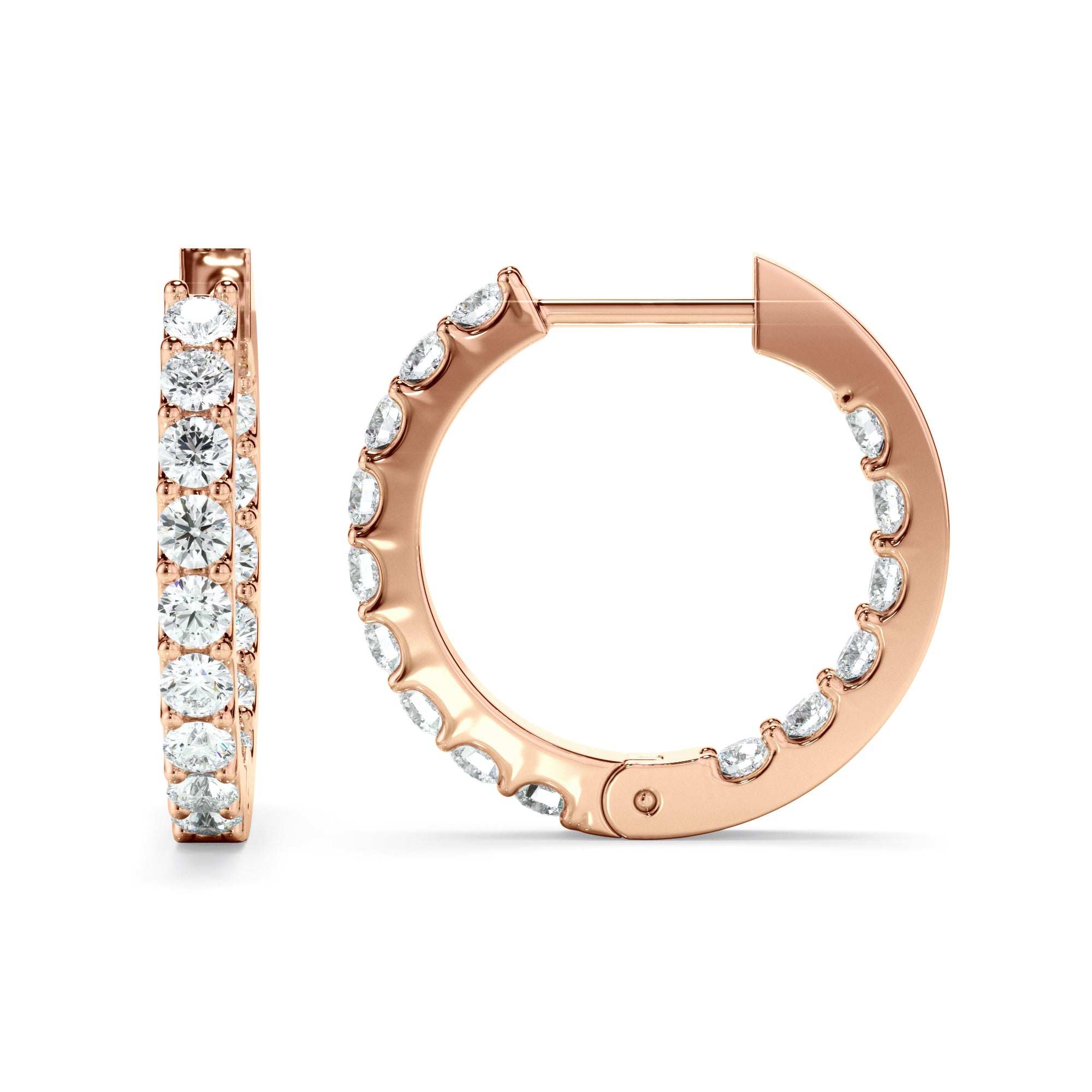 18k Gold 1.0ct LAB Diamond Huggies