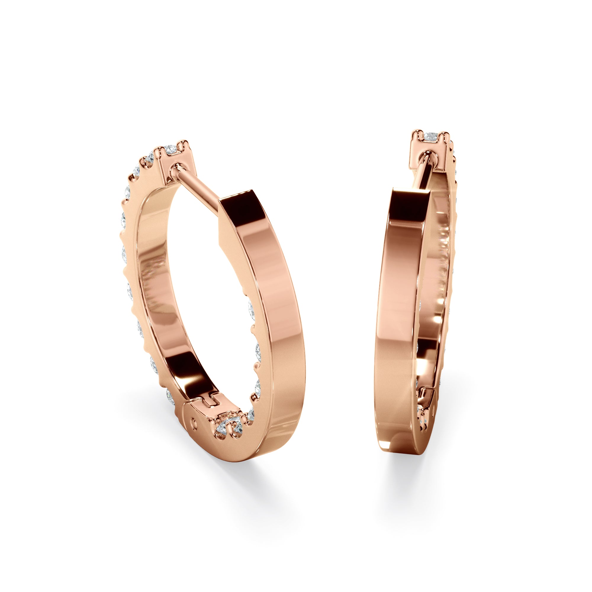 18k Gold 1.0ct LAB Diamond Huggies