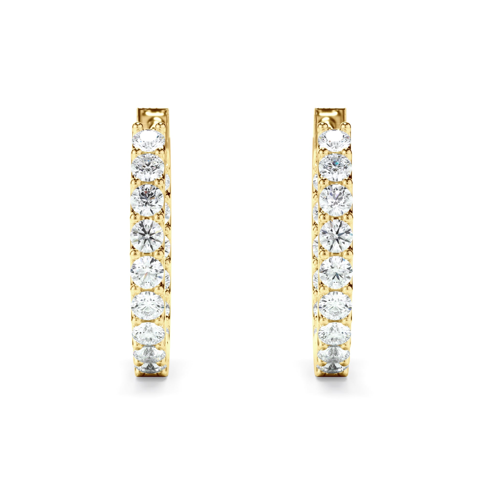 18k Gold 1.0ct LAB Diamond Huggies
