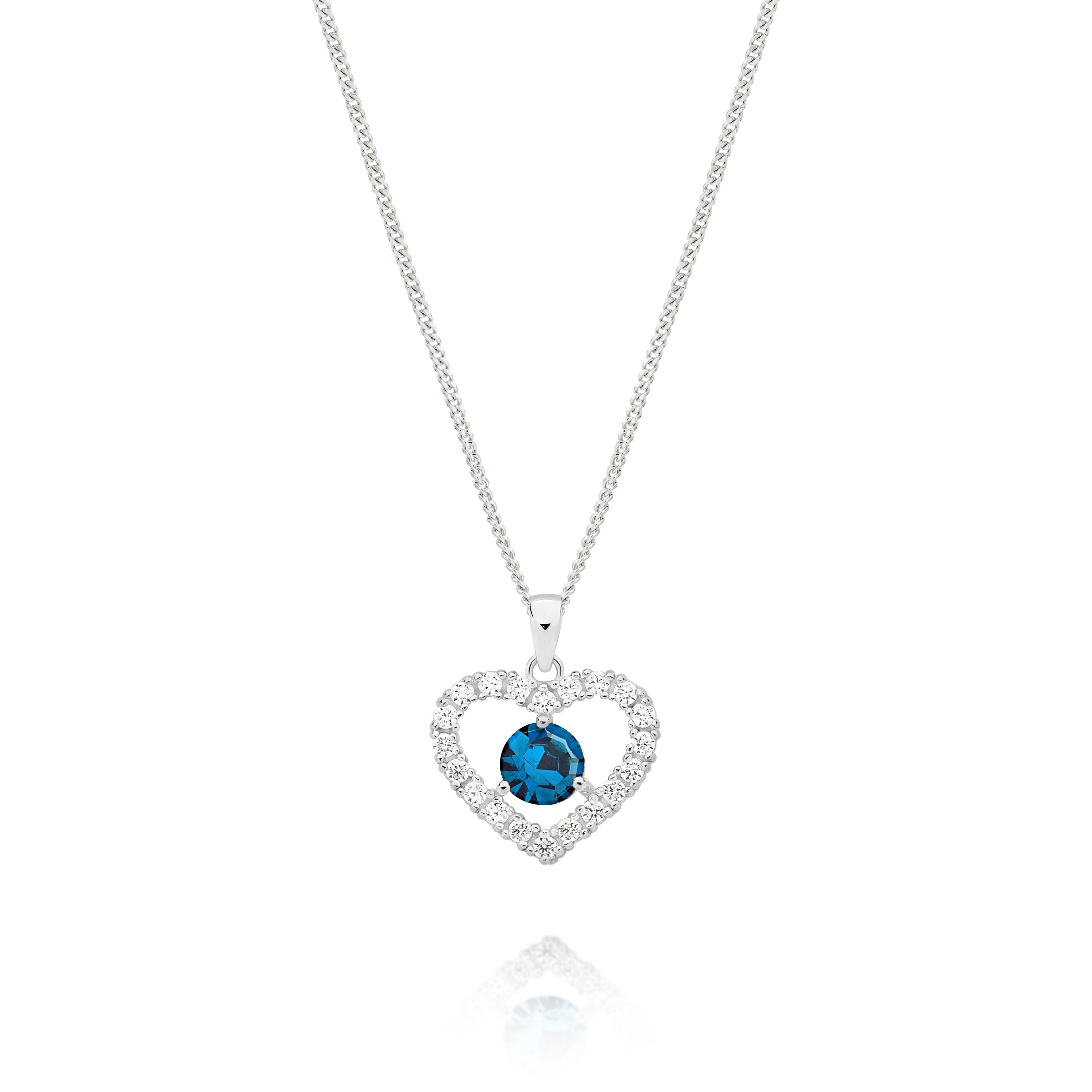 Sterling Silver DECEMBER Birthstone Pendant