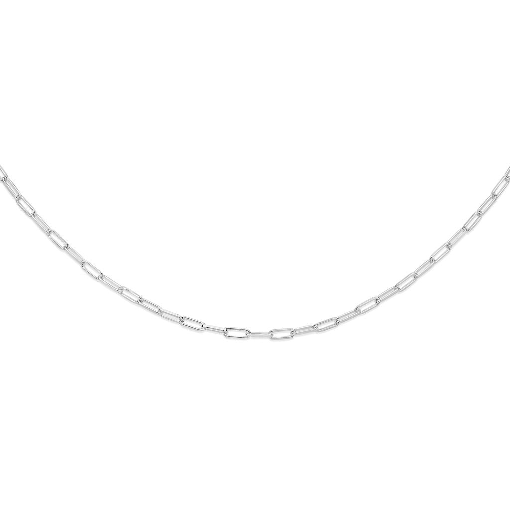 Sterling silver 50 gauge paperclip chain 45cm