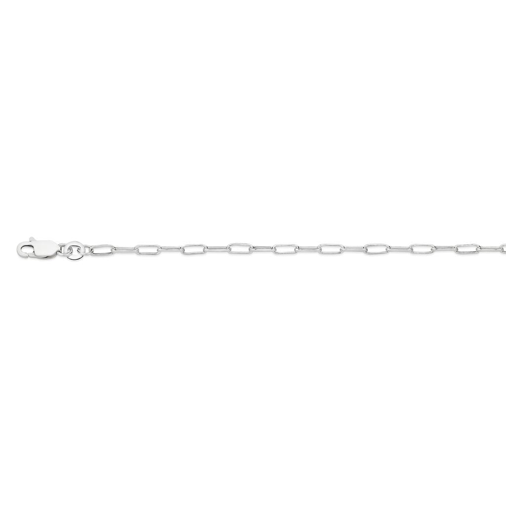 Silver 50 gauge paperclip bracelet 19cm