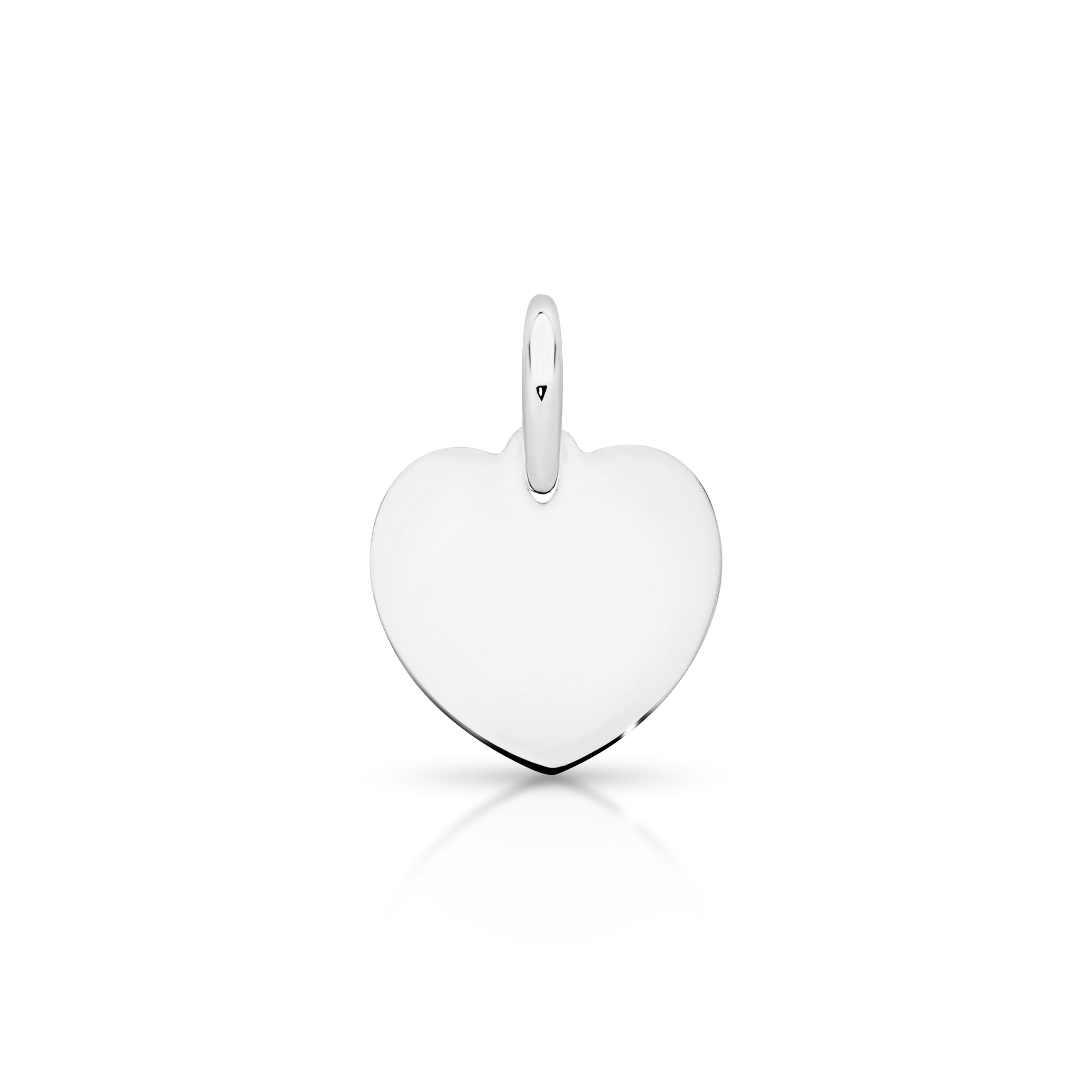Sterling Silver Heart Engravable Disc Pendant