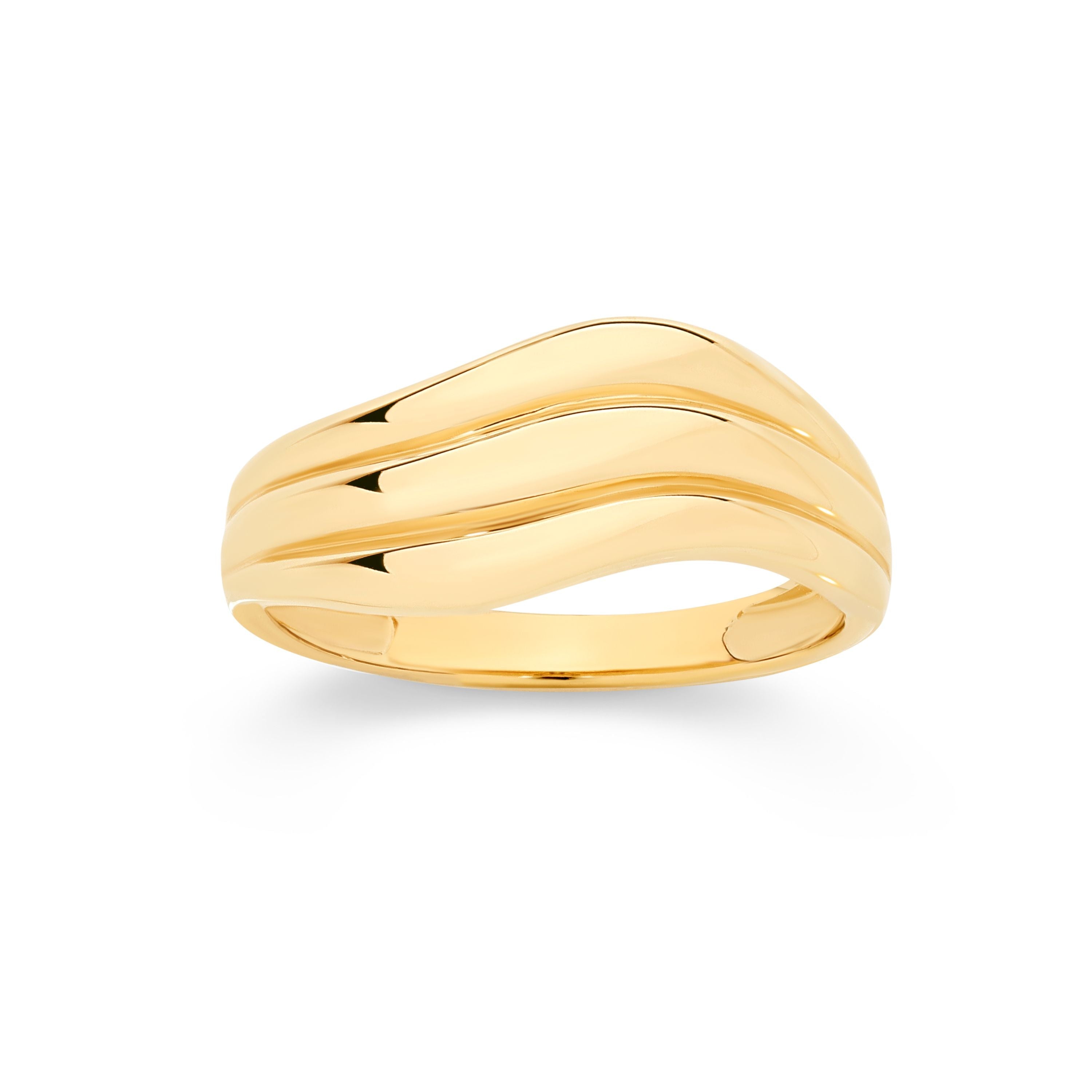 9ct Yellow Gold Wave Ring
