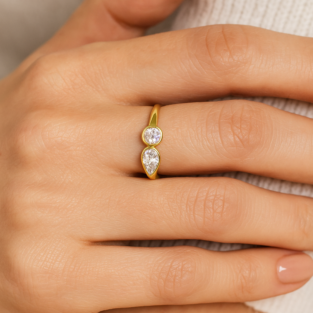 9ct Yellow Gold 0.35ct Lab Diamond Ring