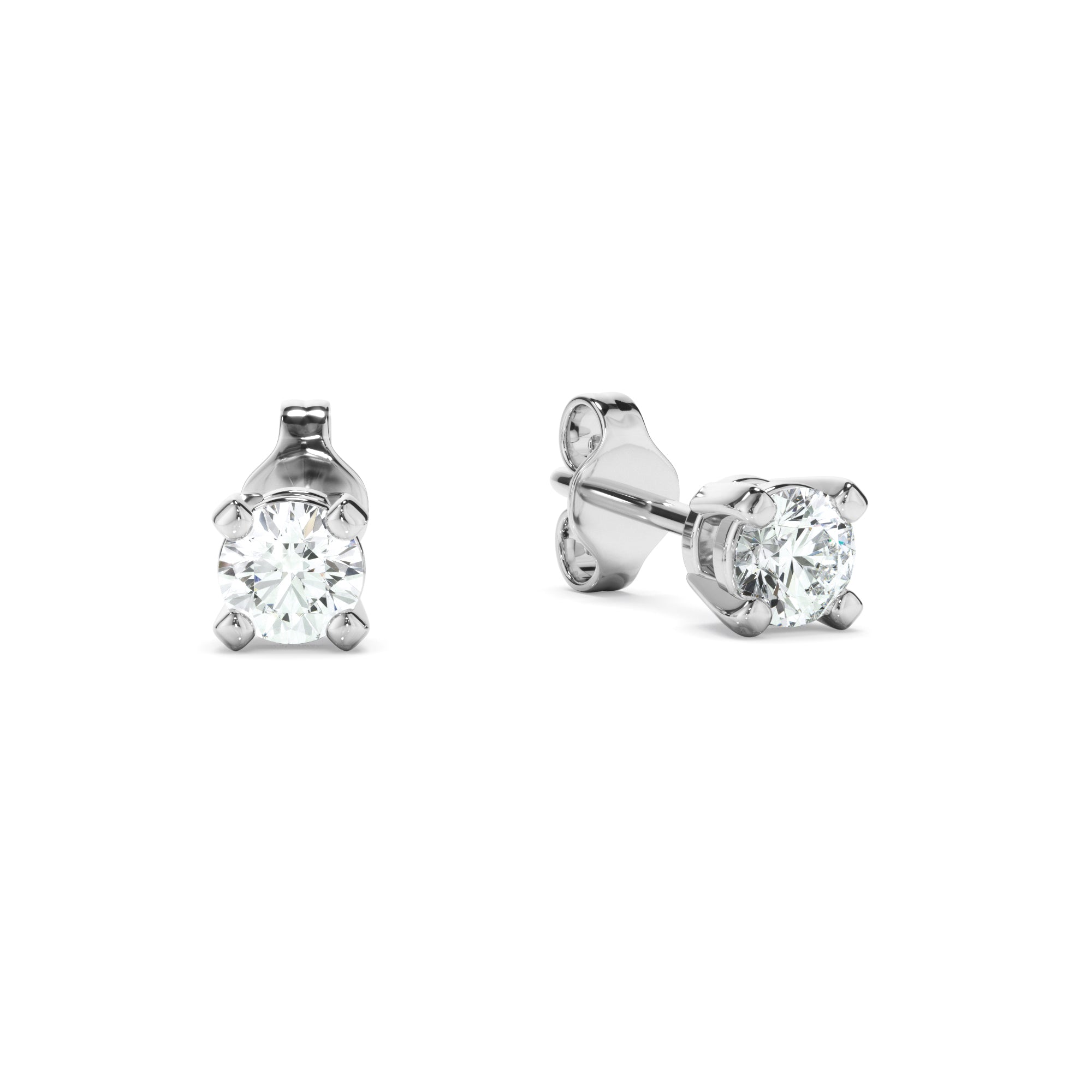 Forget-Me-Not 14k White Gold LAB Diamond Studs 0.20ct