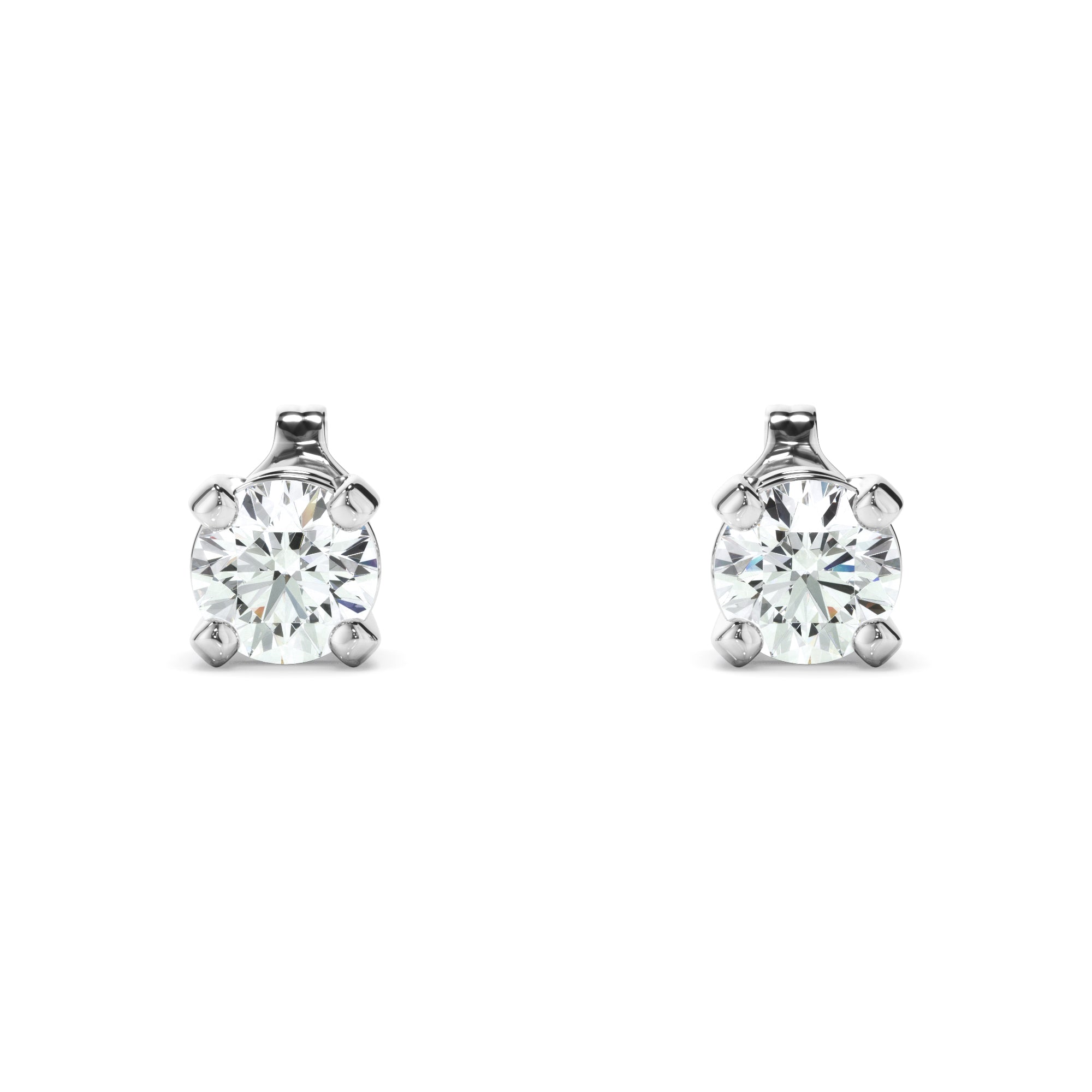 Forget-Me-Not 14k White Gold LAB Diamond Studs 0.50ct