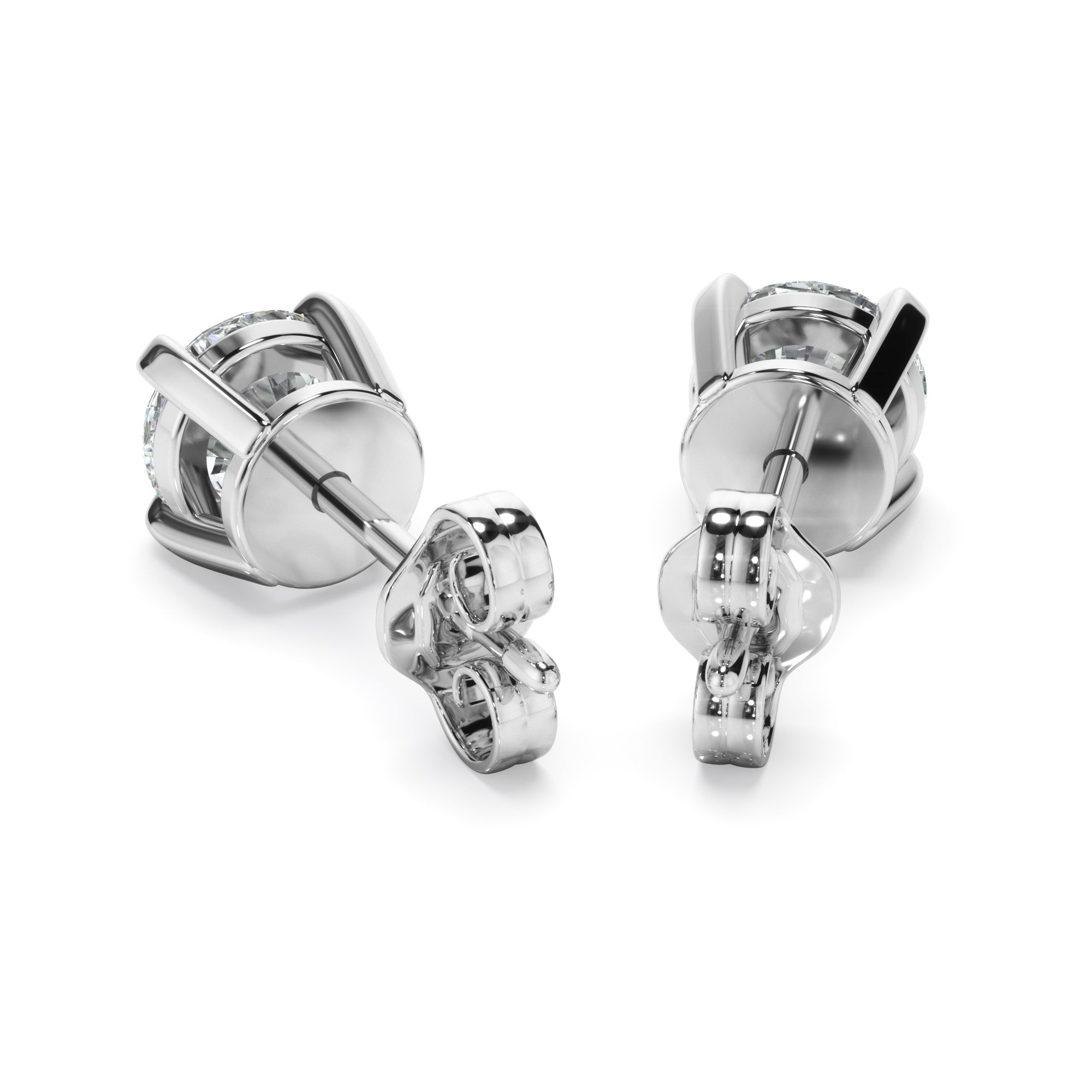 Forget-Me-Not 14k White Gold LAB Diamond Studs 2.0ct