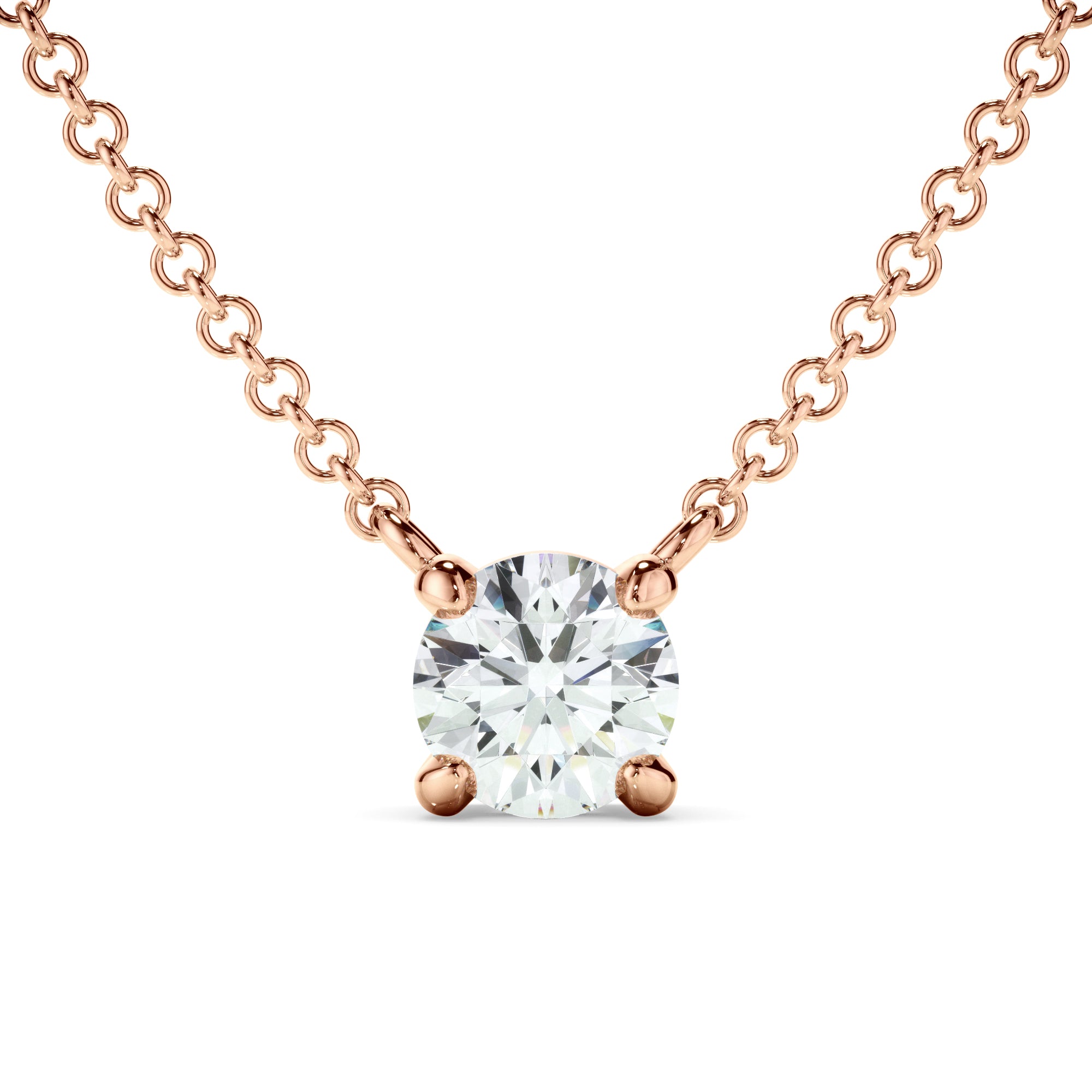 Forget me Not 9k Rose Gold 0.50ct LAB Diamond Necklet